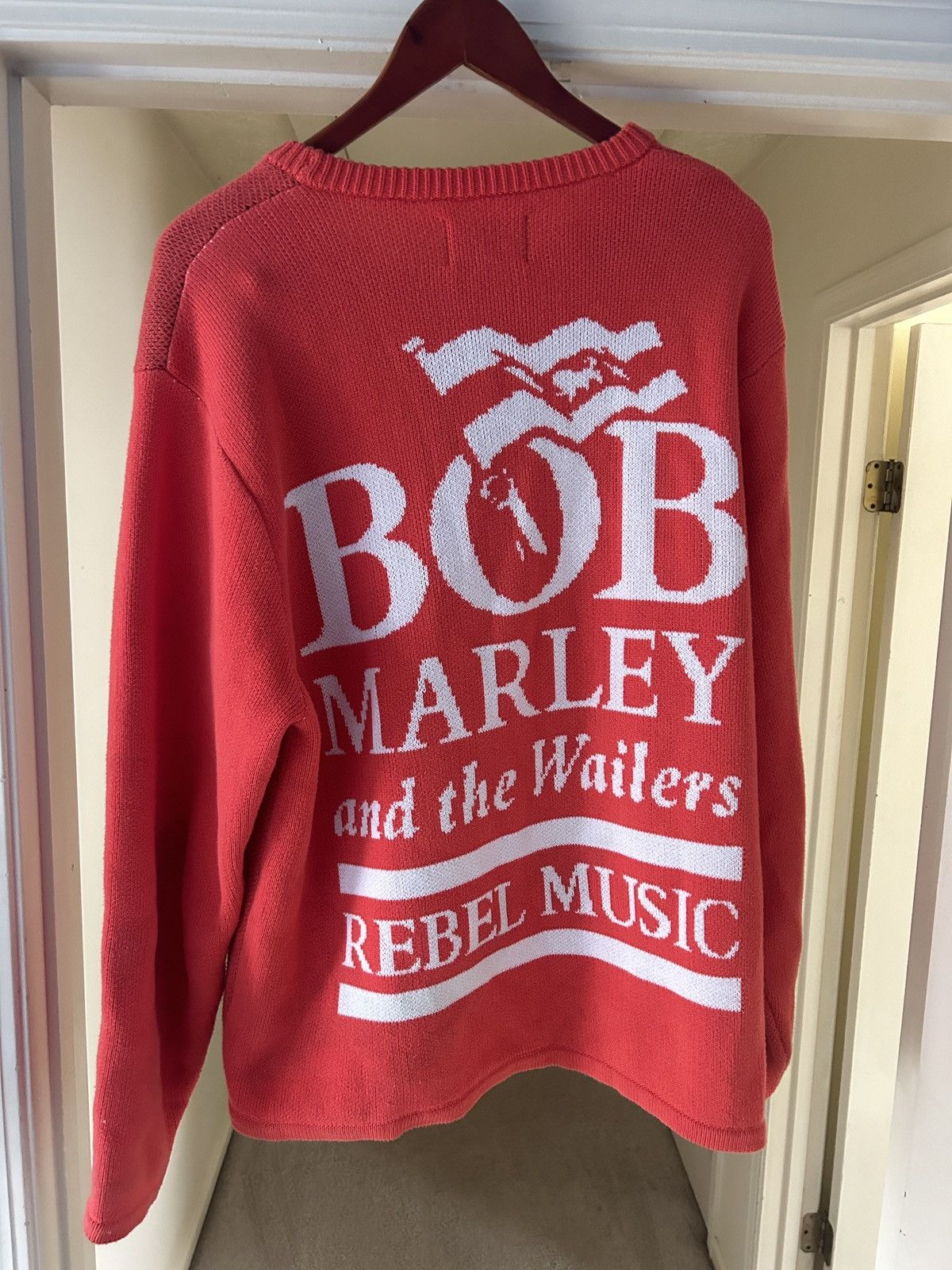 Bob Marley × Stussy Stussy Bob Marley crewneck sweater red knitted Size US L / EU 52-54 / 3 - 2 Thumbnail