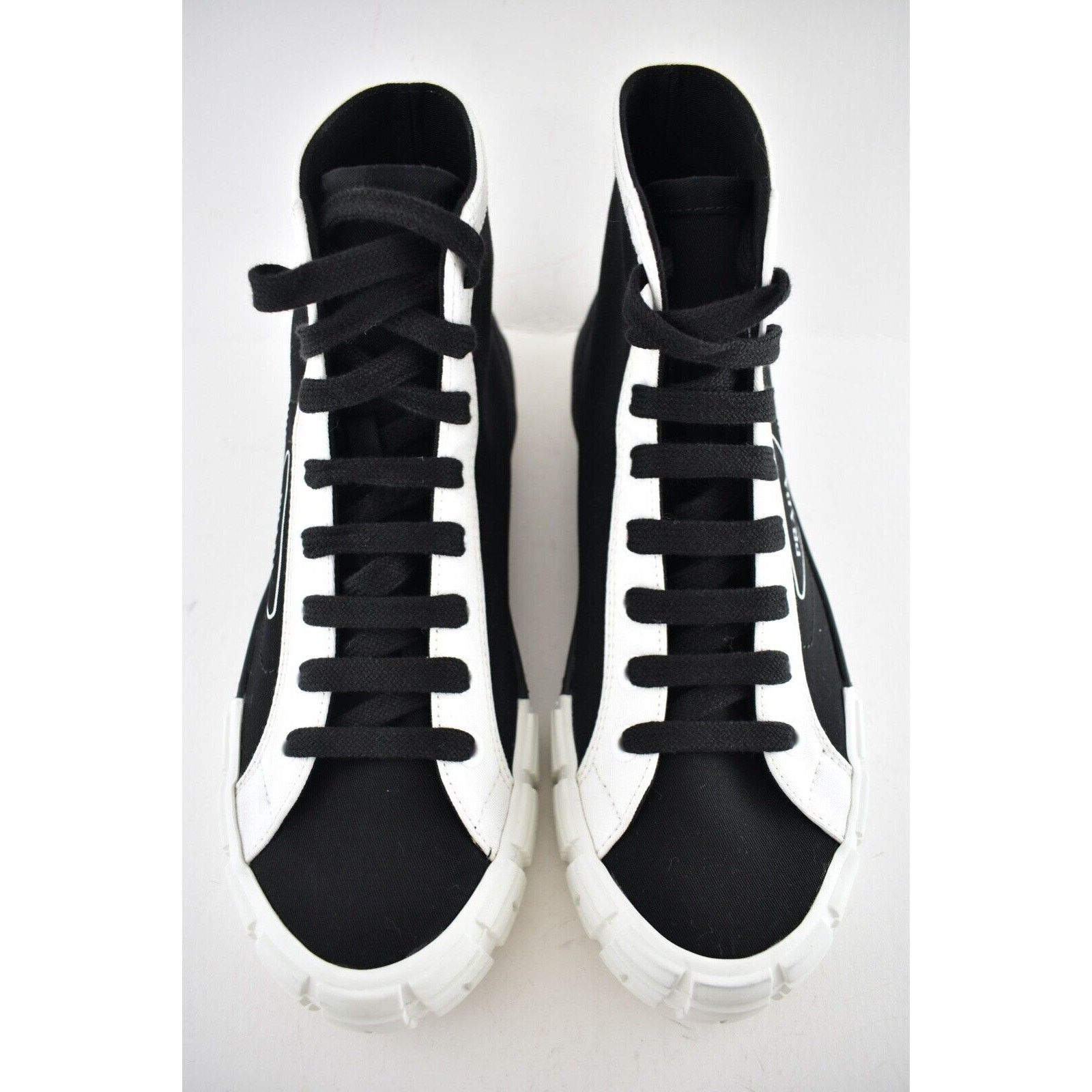 Prada Prada Mens Wheel Black White Logo Flat Size US 8 / EU 41 - 7 Thumbnail