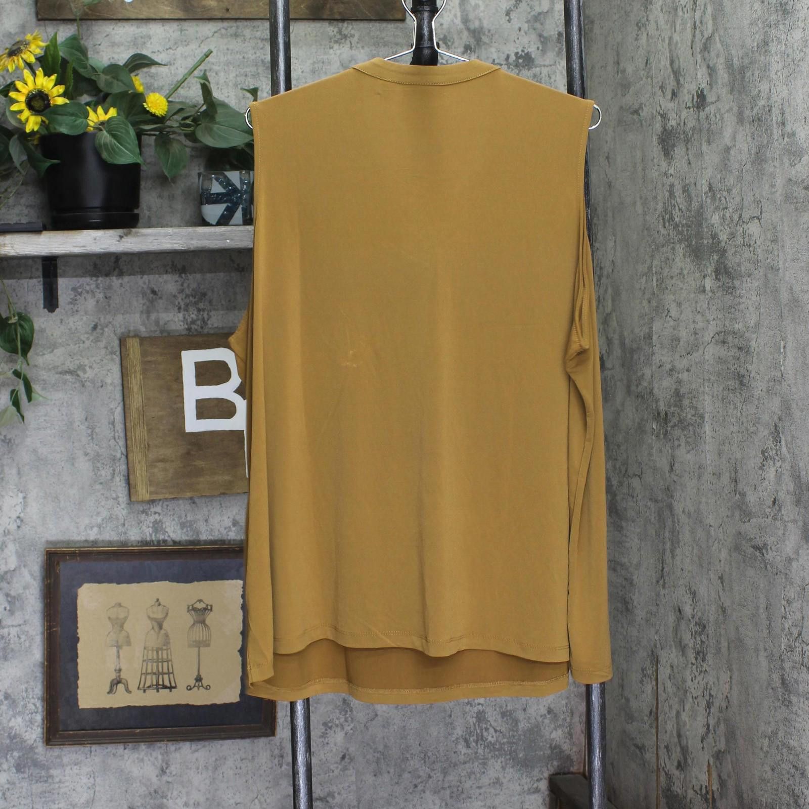 Other Susan Graver Liquid Knit Shell Top Caramel Twist Brown 2x Size XXL / US 16-18 / IT 52-54 - 2 Thumbnail