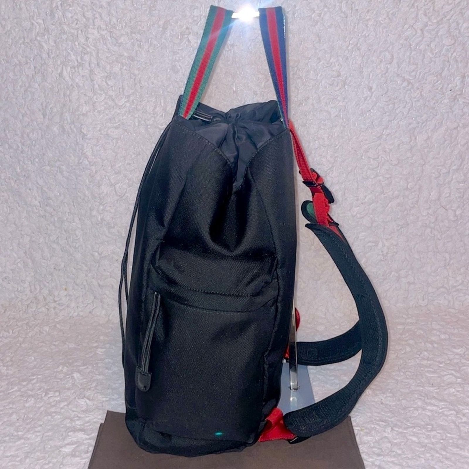Gucci Gucci Techno Web Tiger Head Drawstring Backpack 450979 Size ONE SIZE - 4 Thumbnail