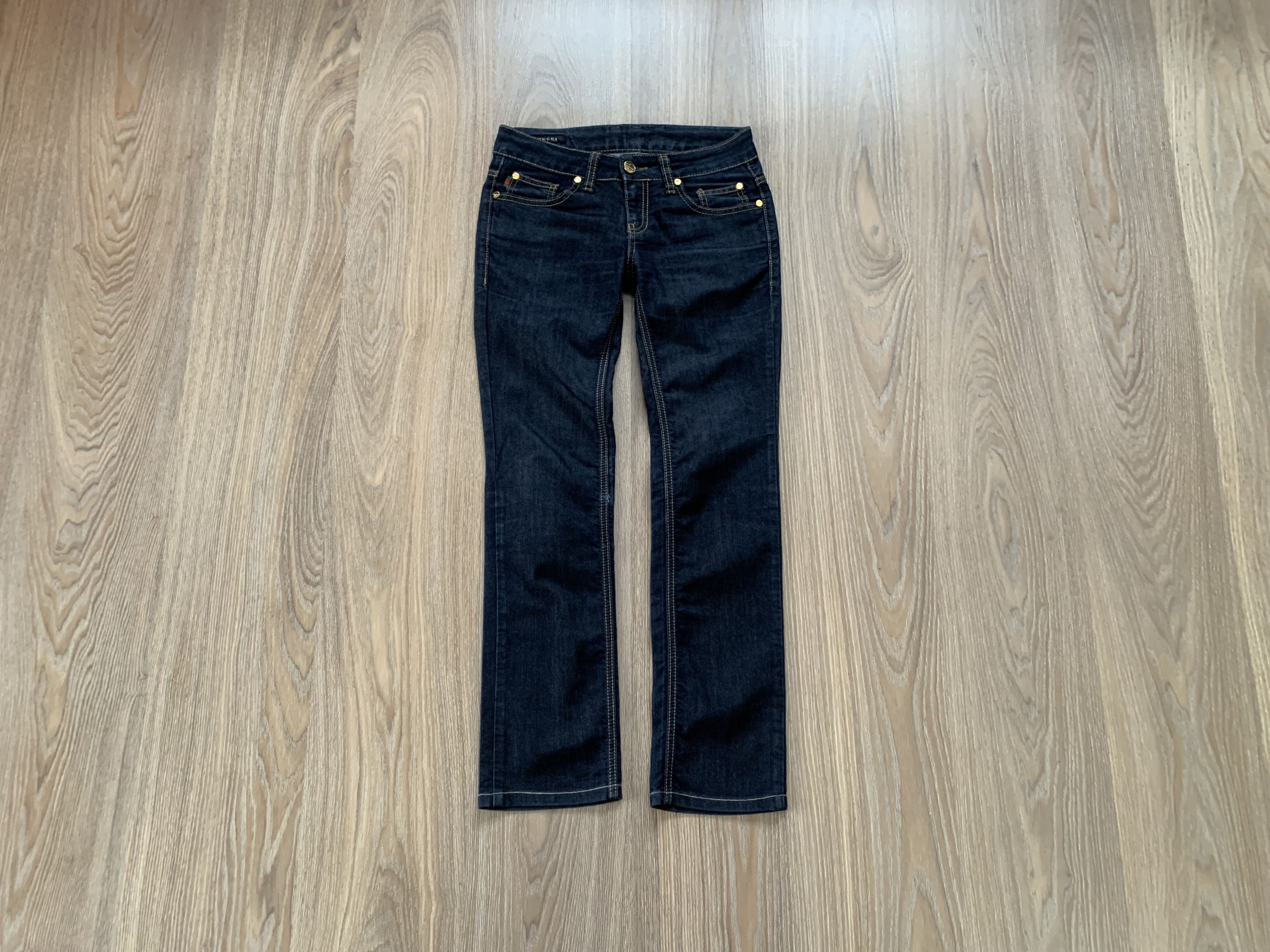 Gucci Vintage Womens Gucci Blue Skinny Jeans Size 25" / US 0 / IT 36 - 1 Thumbnail