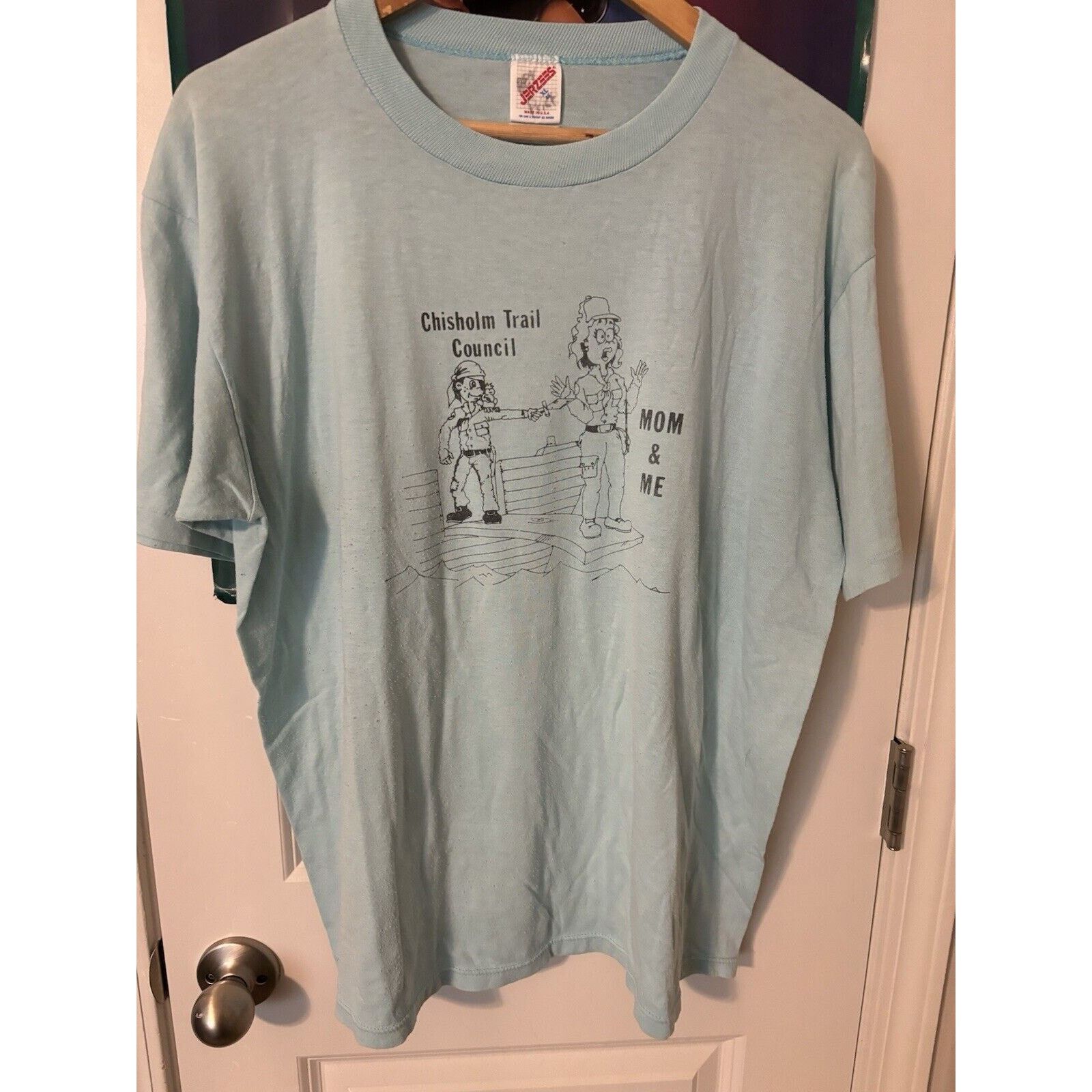 Other Vintage Chisholm Trail council Mom & I Soft Blue Shirt Sz XL Size US XL / EU 56 / 4 - 4 Thumbnail