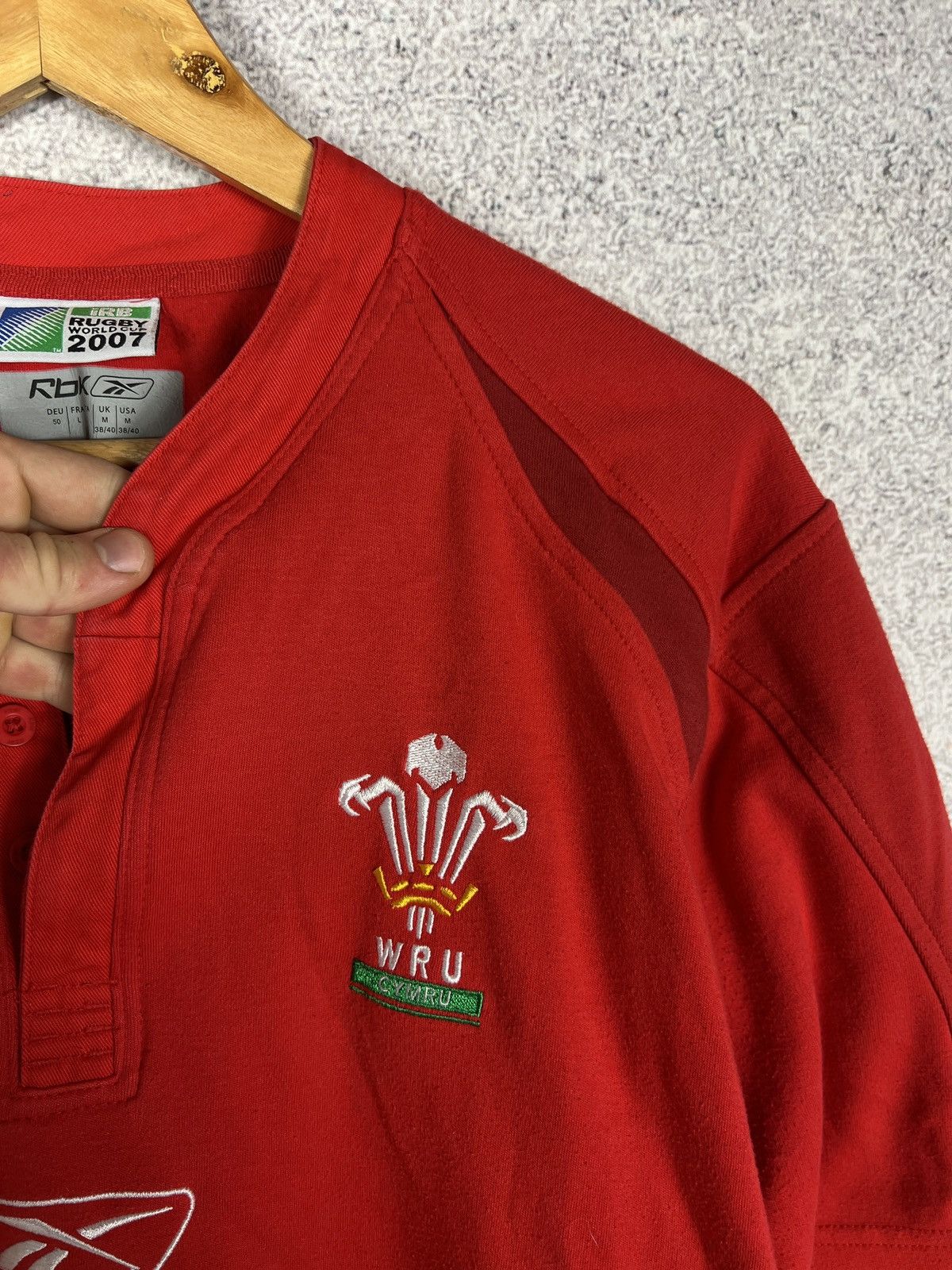 Reebok Reebok Wales Rugby Union Jersey Home 2007 World Cup Shirt Size US M / EU 48-50 / 2 - 5 Thumbnail