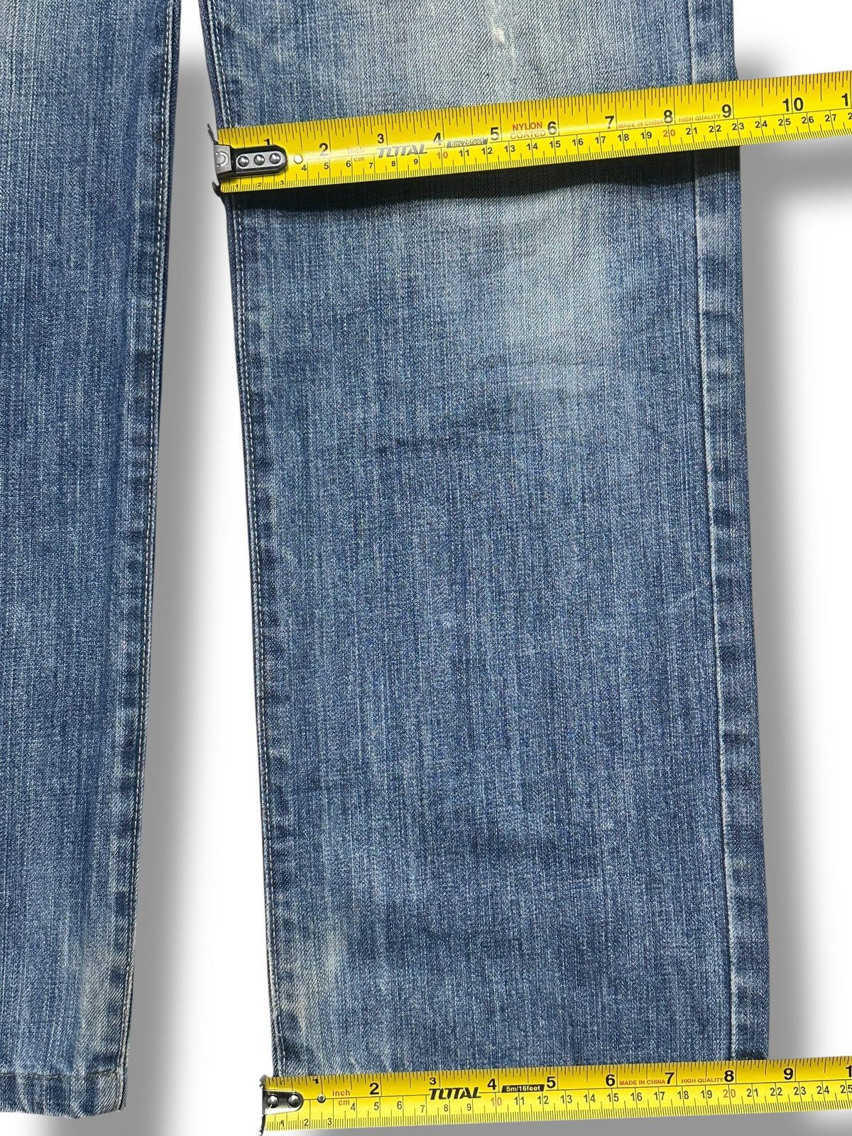 Vintage Cattle Horn Vintage Distressed Blue Denim Jeans Faded Wash Size US 33 - 22 Thumbnail