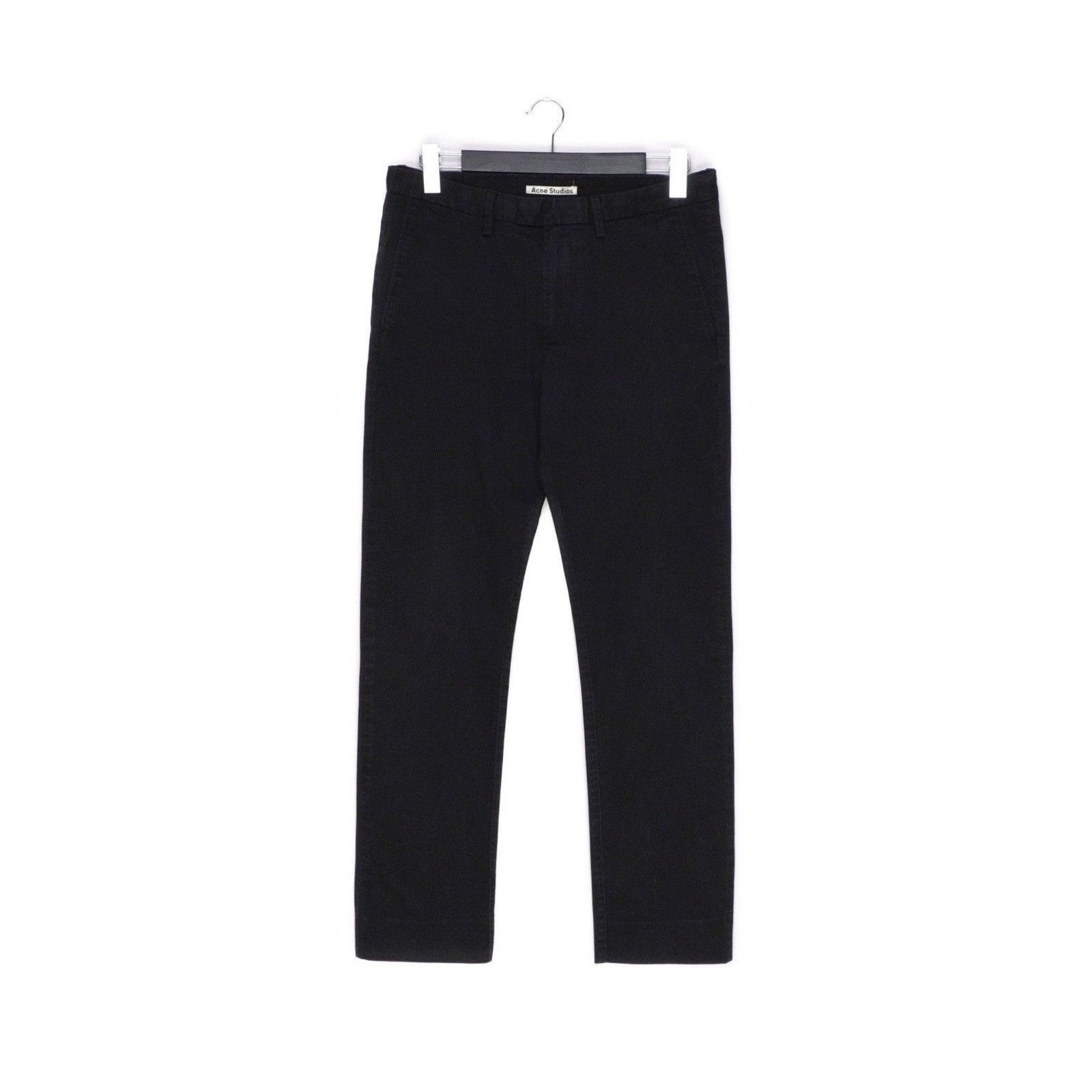 パンツ Acne Studios Satin Contrast Trousers Acne Studios 'satin contrast trousers', black, 6 – RELIK