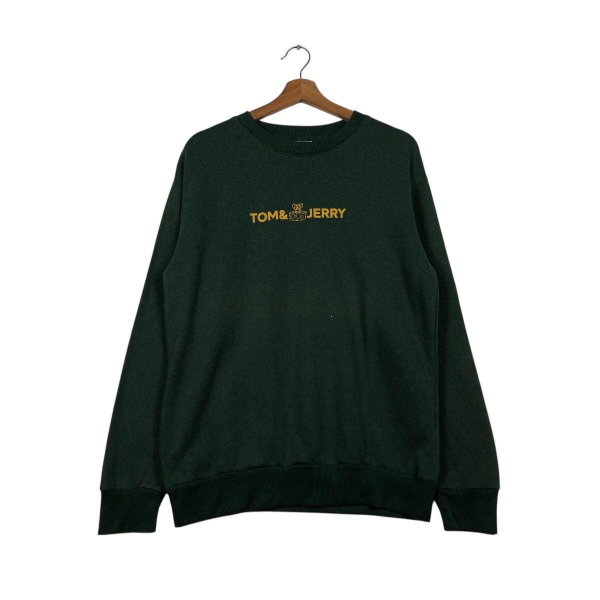 Cartoon Network 📌Rich Green Vintage Sweatshirt Cartoon Tom & Jerry Big Logo Size US M / EU 48-50 / 2 - 2 Thumbnail