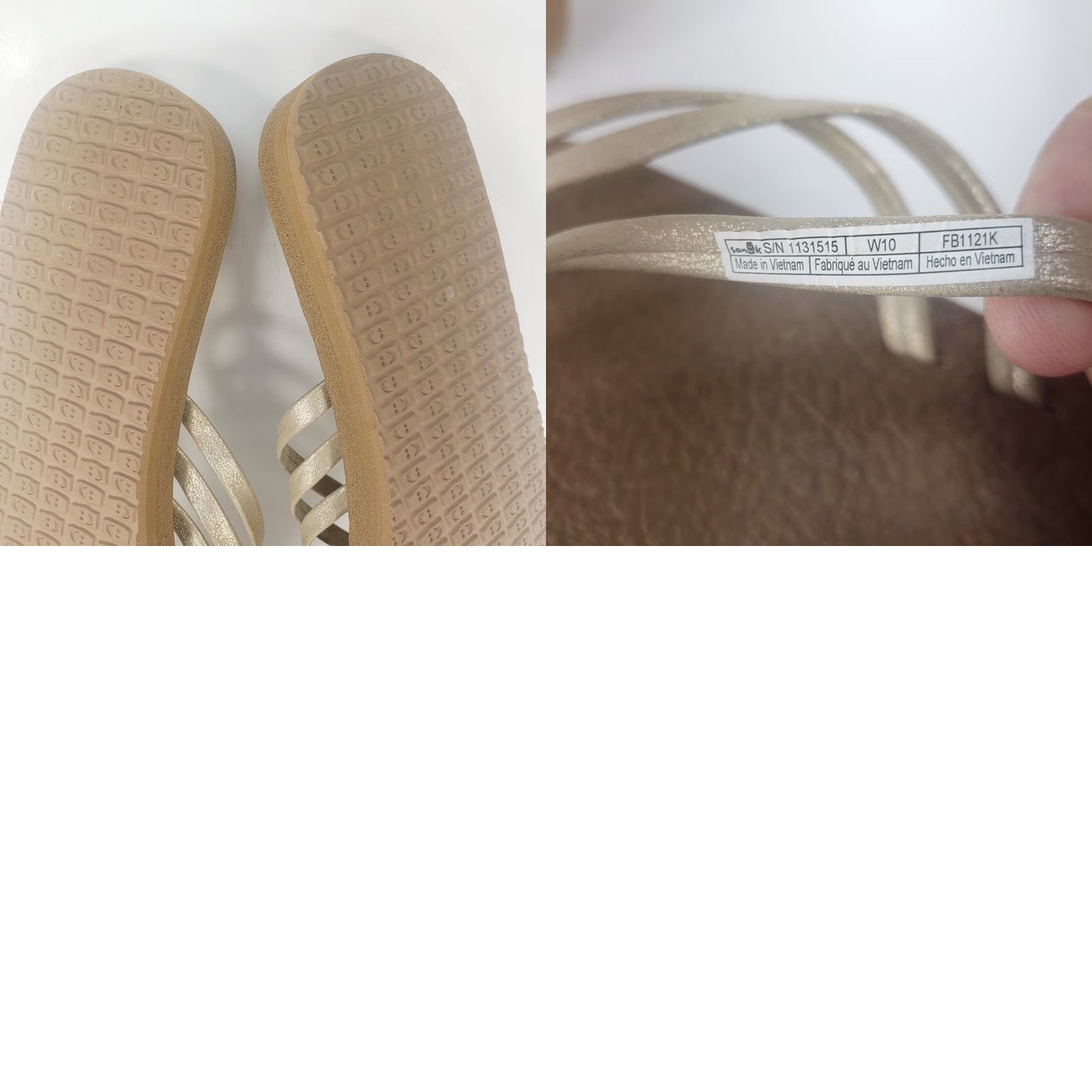 Sanuk Sanuk Yoga Salty Metallic Flip Flops Sandals Champagne Gold 10 Womens Shoes Sanuk Yoga Salty Metal Flip Flops Champagne Gold 10 Womens Size US 10 / IT 40 - 9 Thumbnail