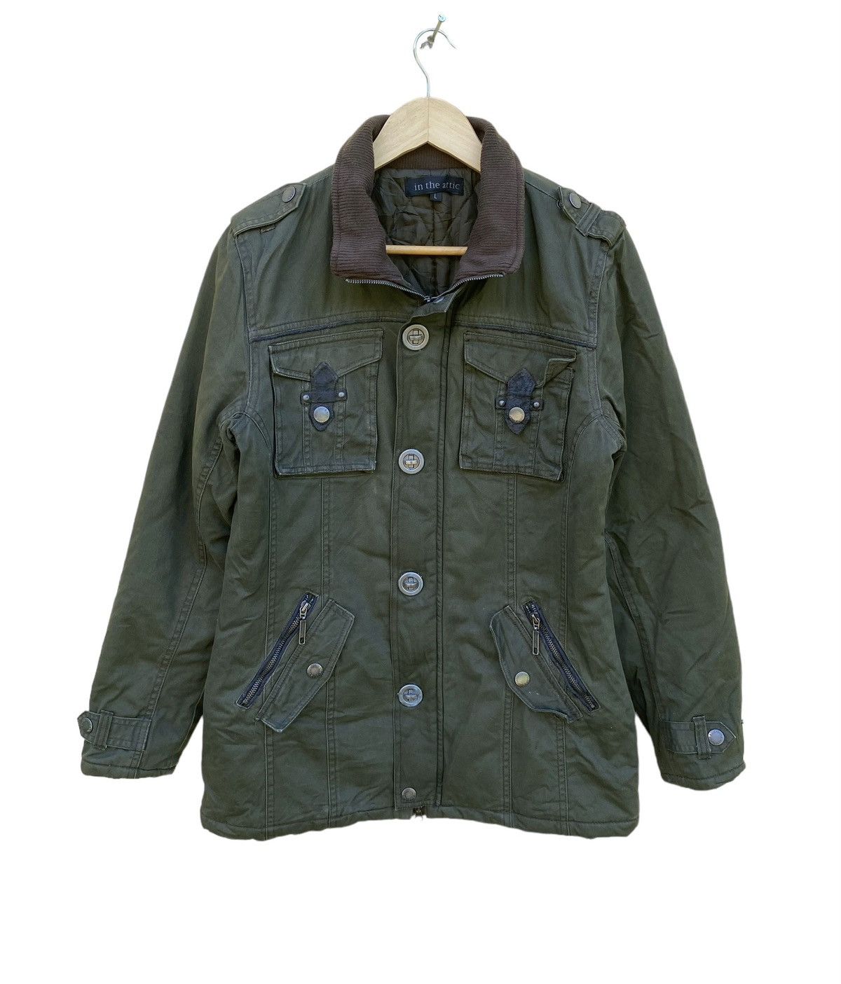 In The Attic × Japanese Brand Japanese Brand X In the attic multipocket military jacket Size L / US 10 / IT 46 - 1 Thumbnail