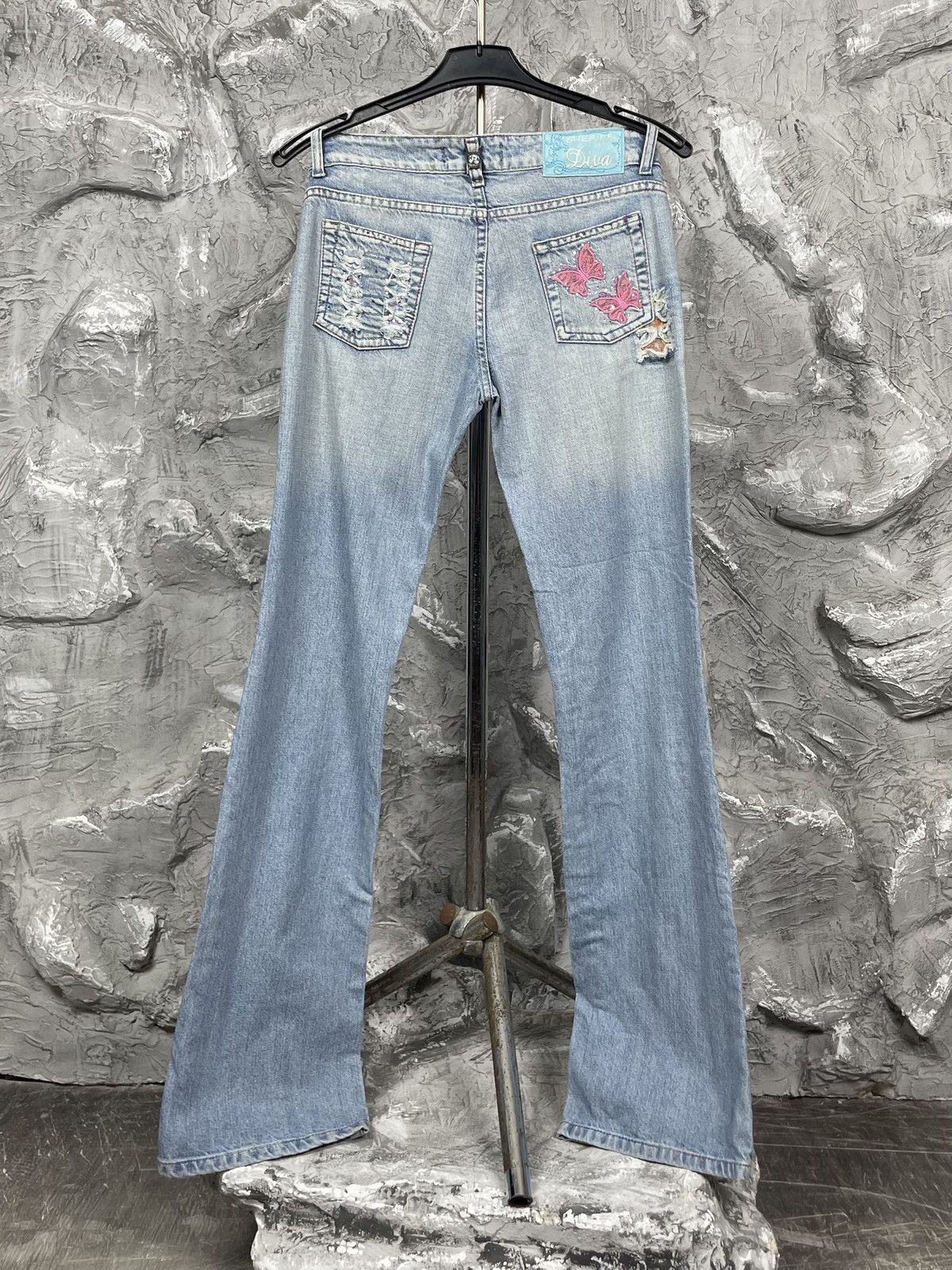 Hysteric Glamour 2000s Y2K Bootcut Fade Jeans Dolce Gabbana Japanese Style Size US 29 - 4 Thumbnail