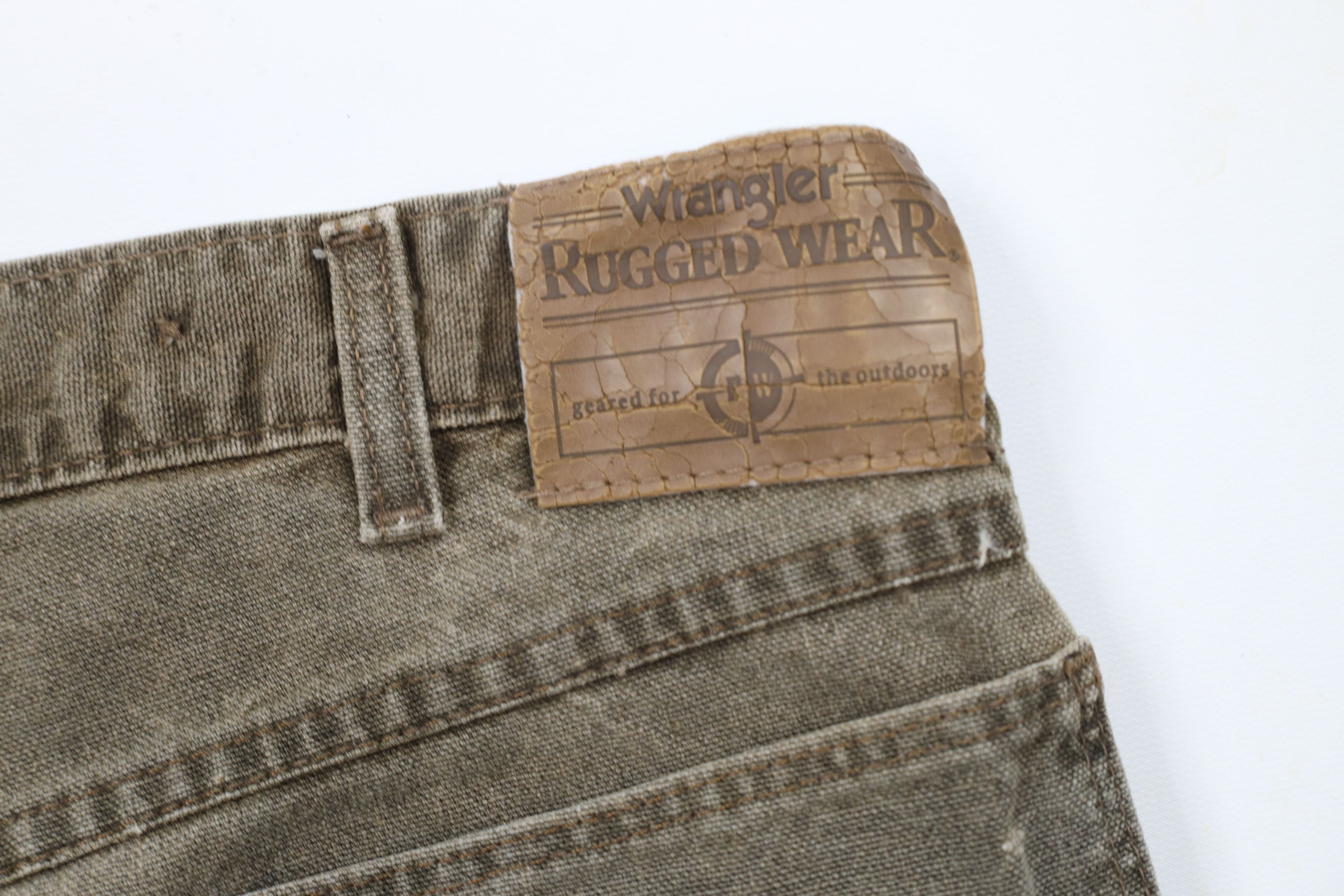 Vintage × Wrangler Vintage 90s Wrangler Hunting Field Brush Denim Jeans Brown Size US 36 / EU 52 - 13 Thumbnail