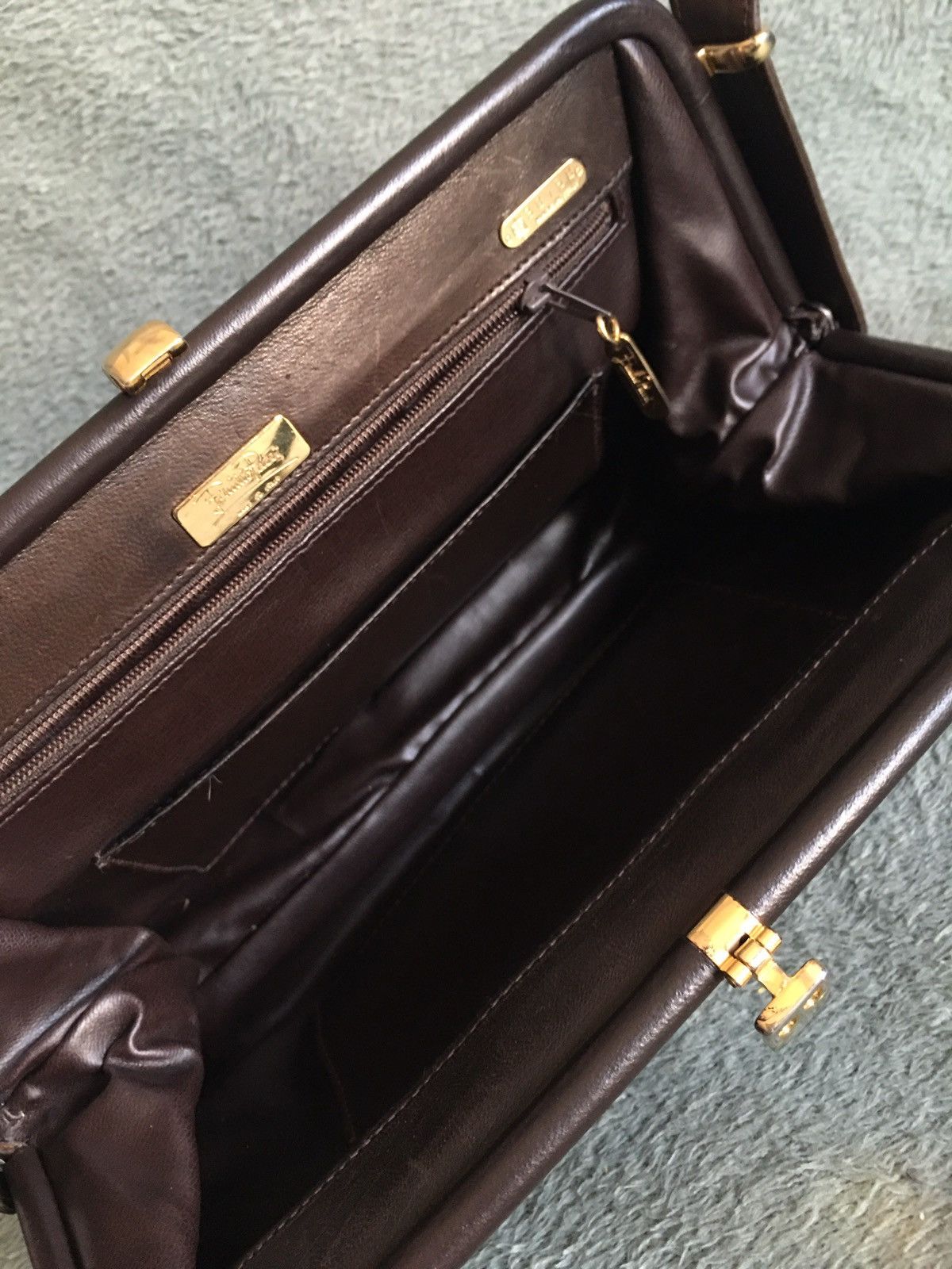 Emilio Pucci × Vintage Emilio Pucci Vintage Brown Leather Shoulder Bag Size ONE SIZE - 10 Thumbnail