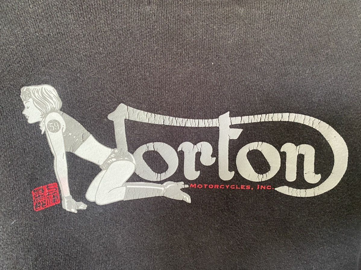 Japanese Brand Vtg Norton Pin up girl sex logo Rare Size US M / EU 48-50 / 2 - 5 Thumbnail