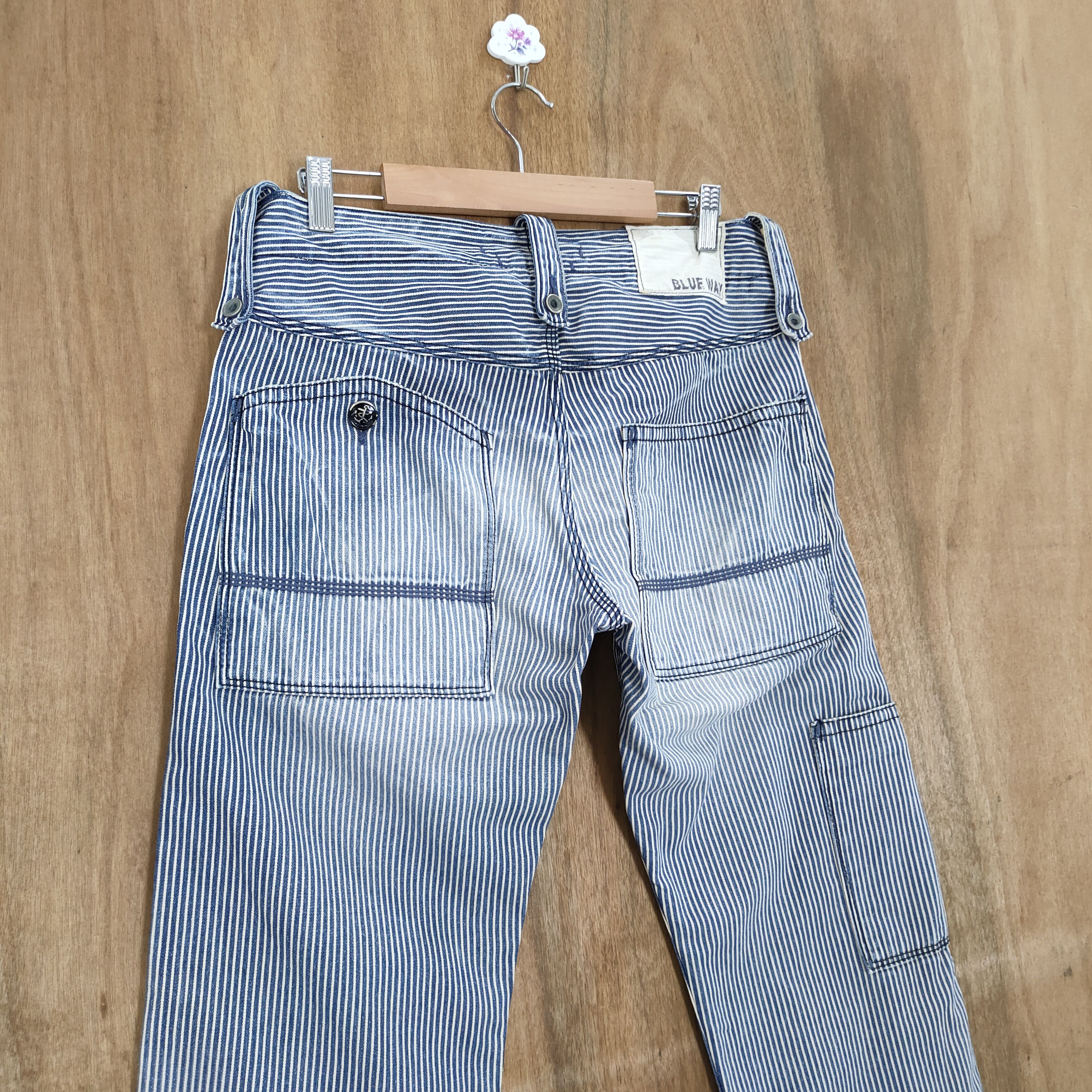 Solid and Striped VINTAGE MADE IN NIPPON FADED HICKORY STRIPE BUSH PANTS Size US 30 / EU 46 - 9 Thumbnail