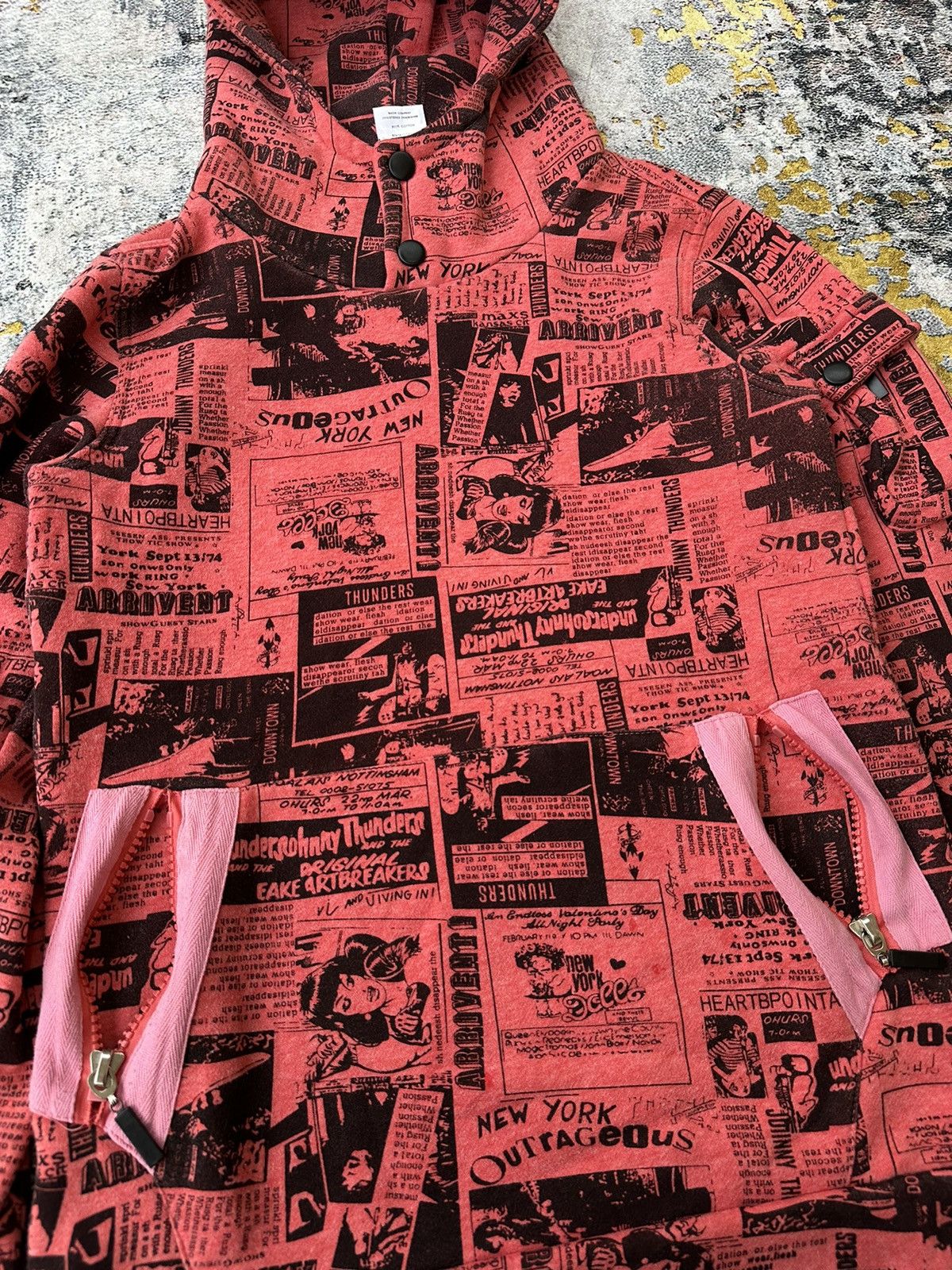 Hysteric Glamour ALVIN ALL OVER PRINTED MULTI POCKET HOODIE HYSTERIC STYLE Size US M / EU 48-50 / 2 - 3 Thumbnail