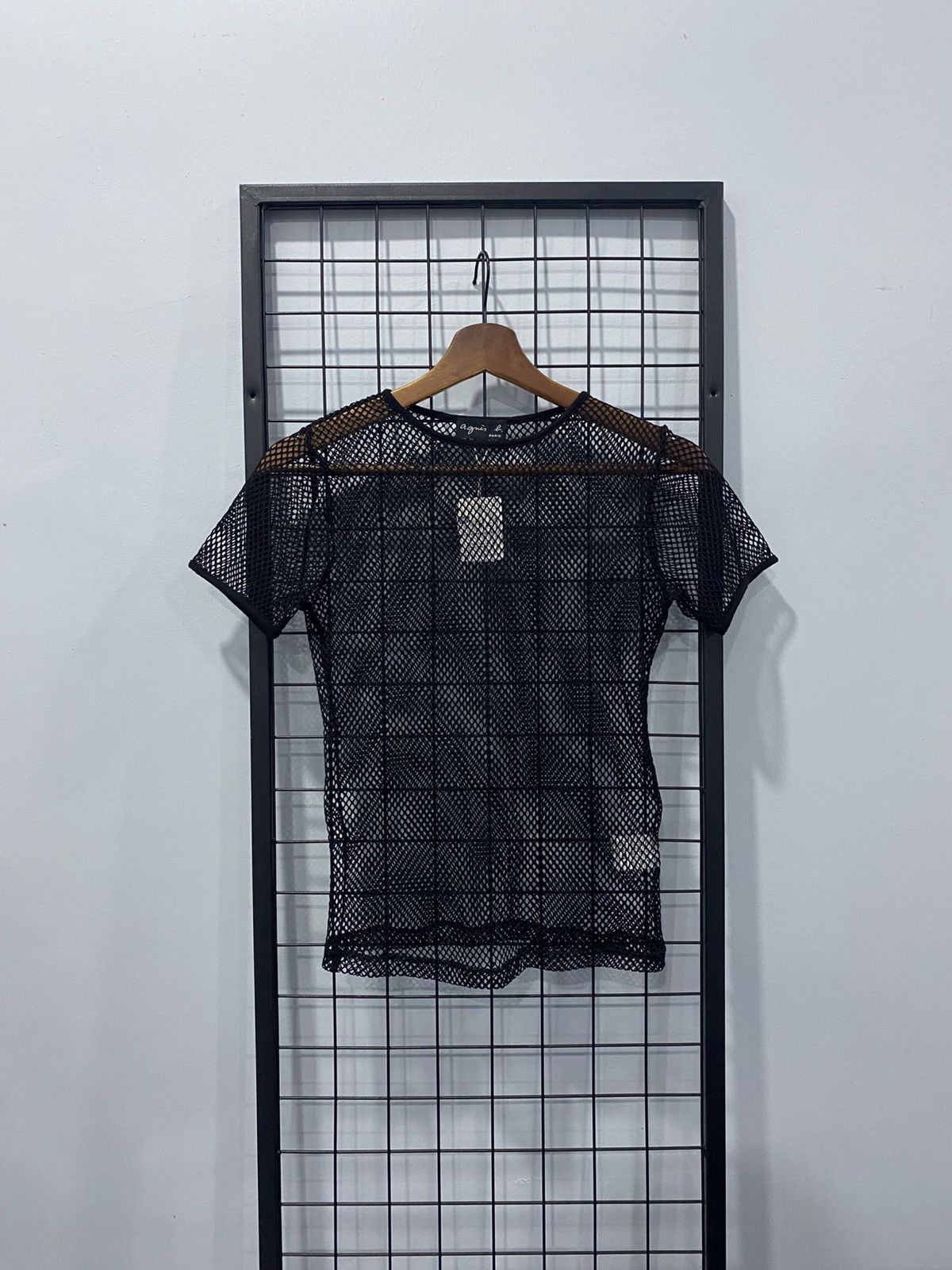 agnes b. Agnès b. Black Mesh Short Sleeve Top Size S / US 4 / IT 40 - 1 Thumbnail