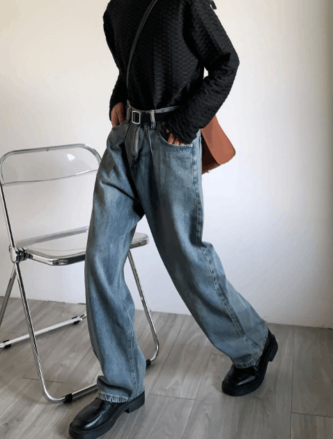 Japanese Brand × Vintage American retro wide-leg loose all-match straight jeans Size US 32 / EU 48 - 4 Thumbnail