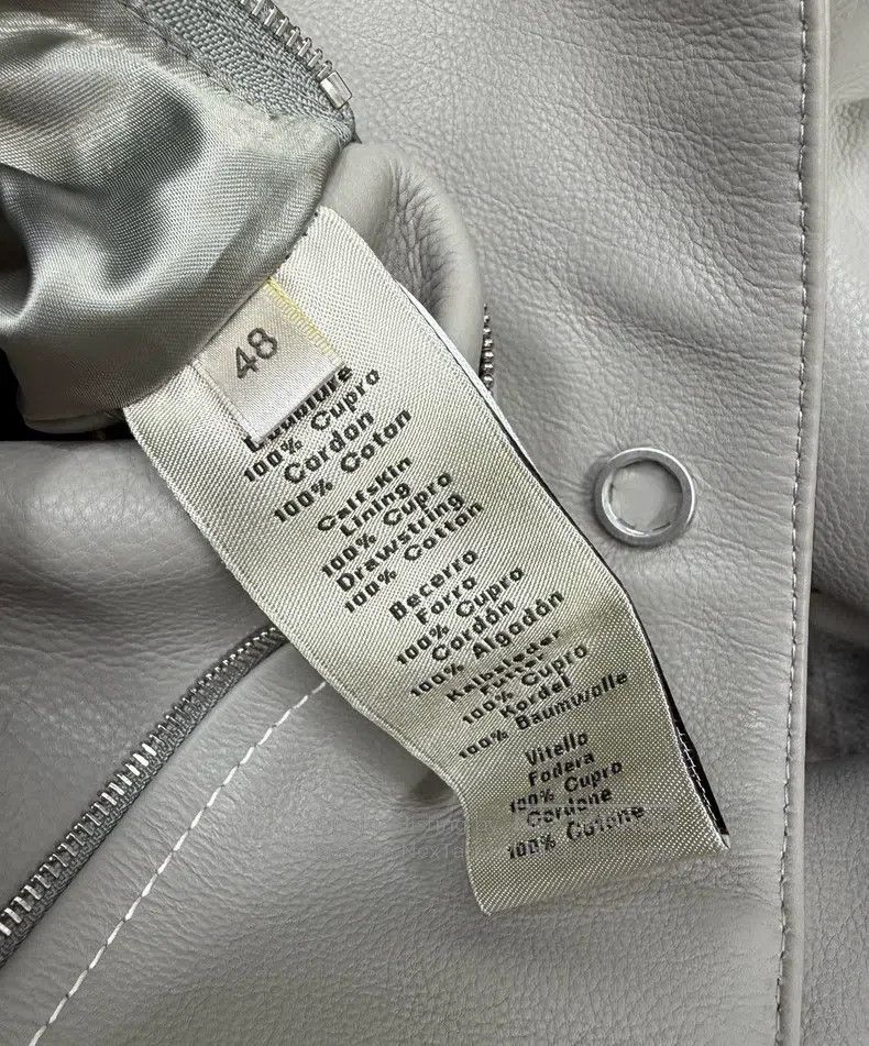 Hermes Hermes 24 Spring-Summer Light Grey Leather Jacket, Calfski Size US M / EU 48-50 / 2 - 7 Thumbnail