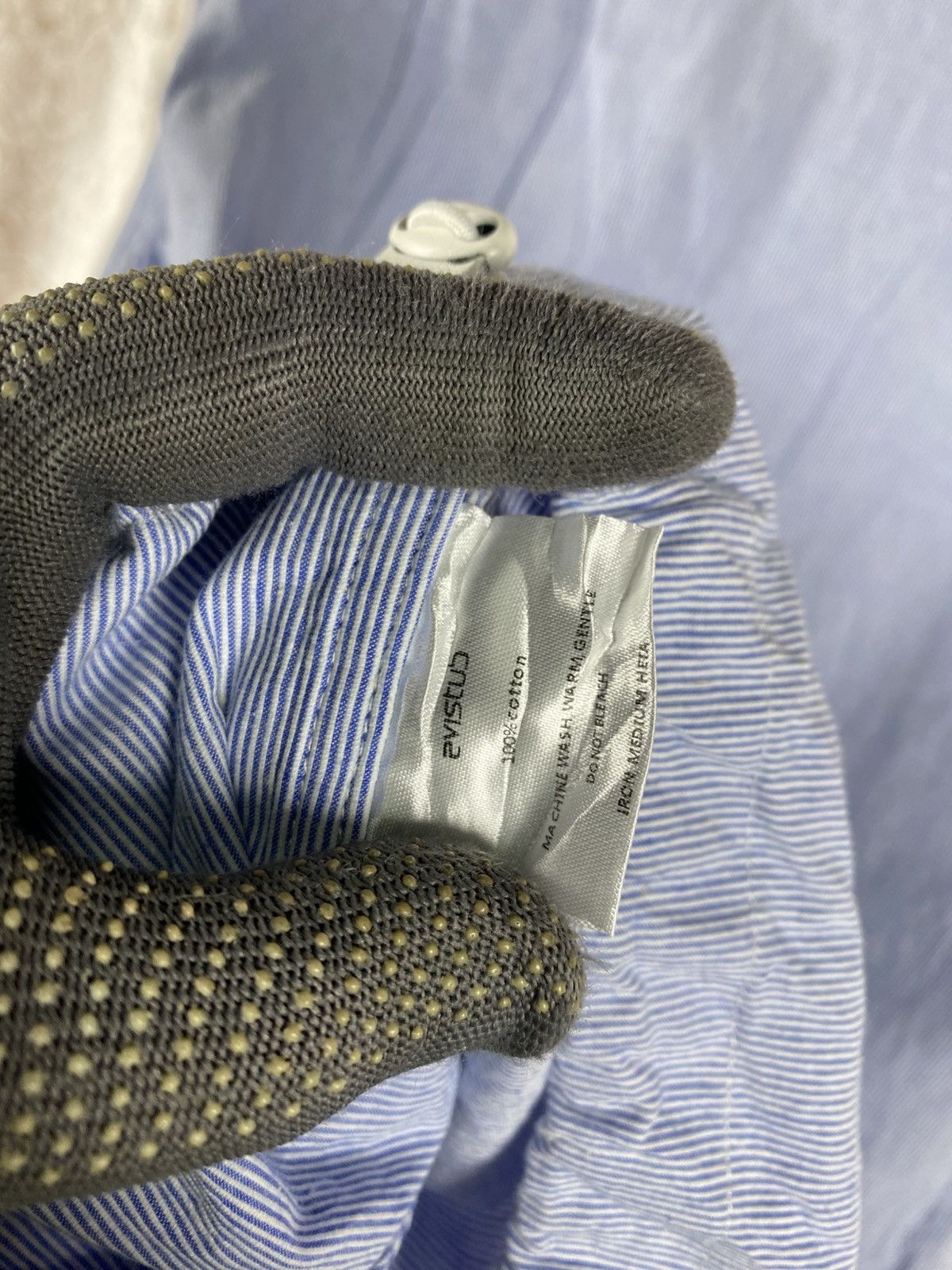 Japanese Brand Evistud Blue Stripe Pullover Shirt Jacket Double Pocket Size US L / EU 52-54 / 3 - 10 Thumbnail