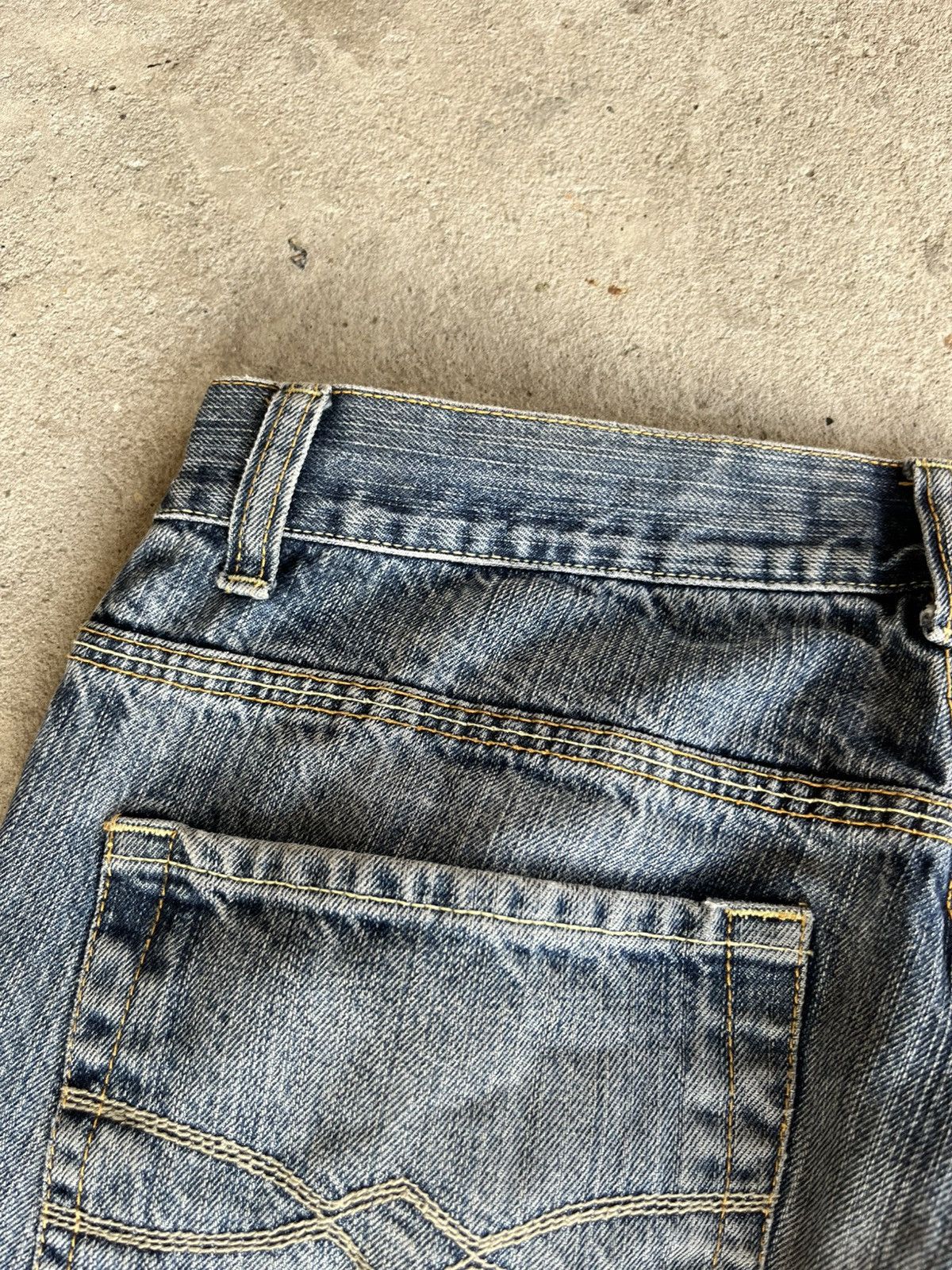 If Six Was Nine × Japanese Brand × Le Grande Bleu (L.G.B.) Faded Thrashed Crash Denim Pants Jeans like Rick Owens Y2K Size US 33 - 18 Thumbnail