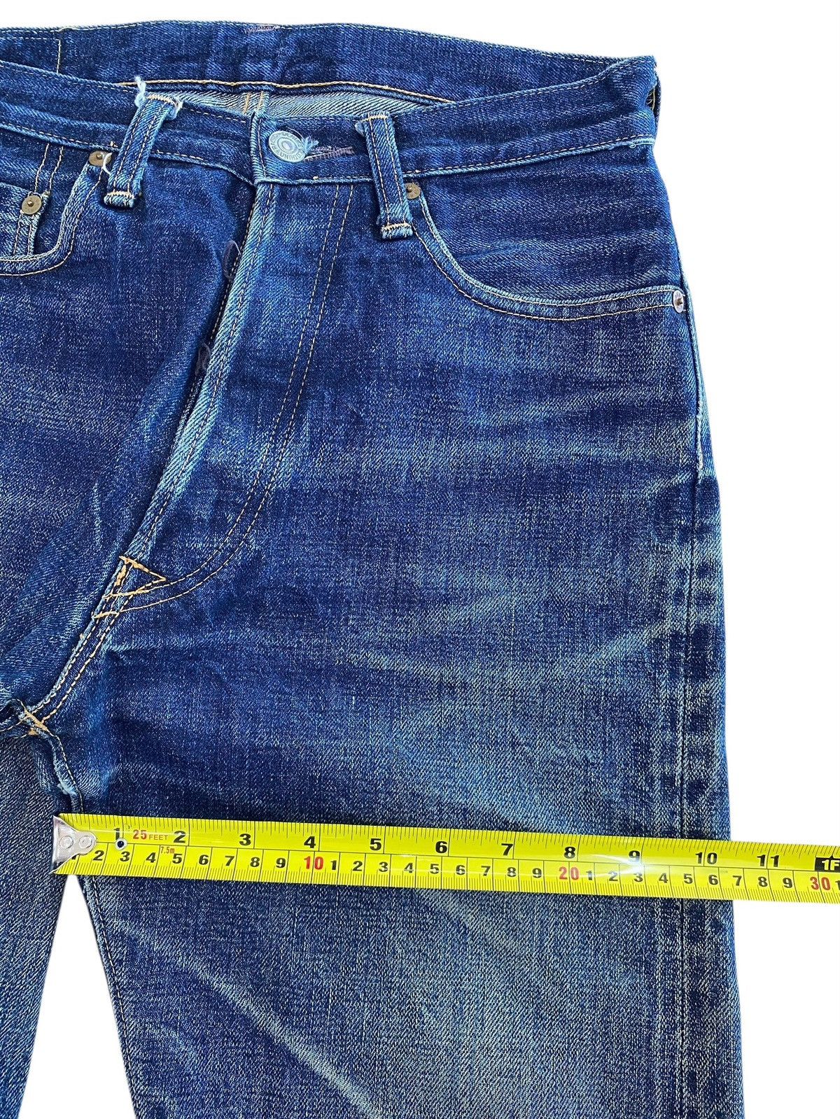 Denime Denime X Selvage Mud Wash Whiskered Style Straight Leg Jeans Size US 28 / EU 44 - 7 Thumbnail