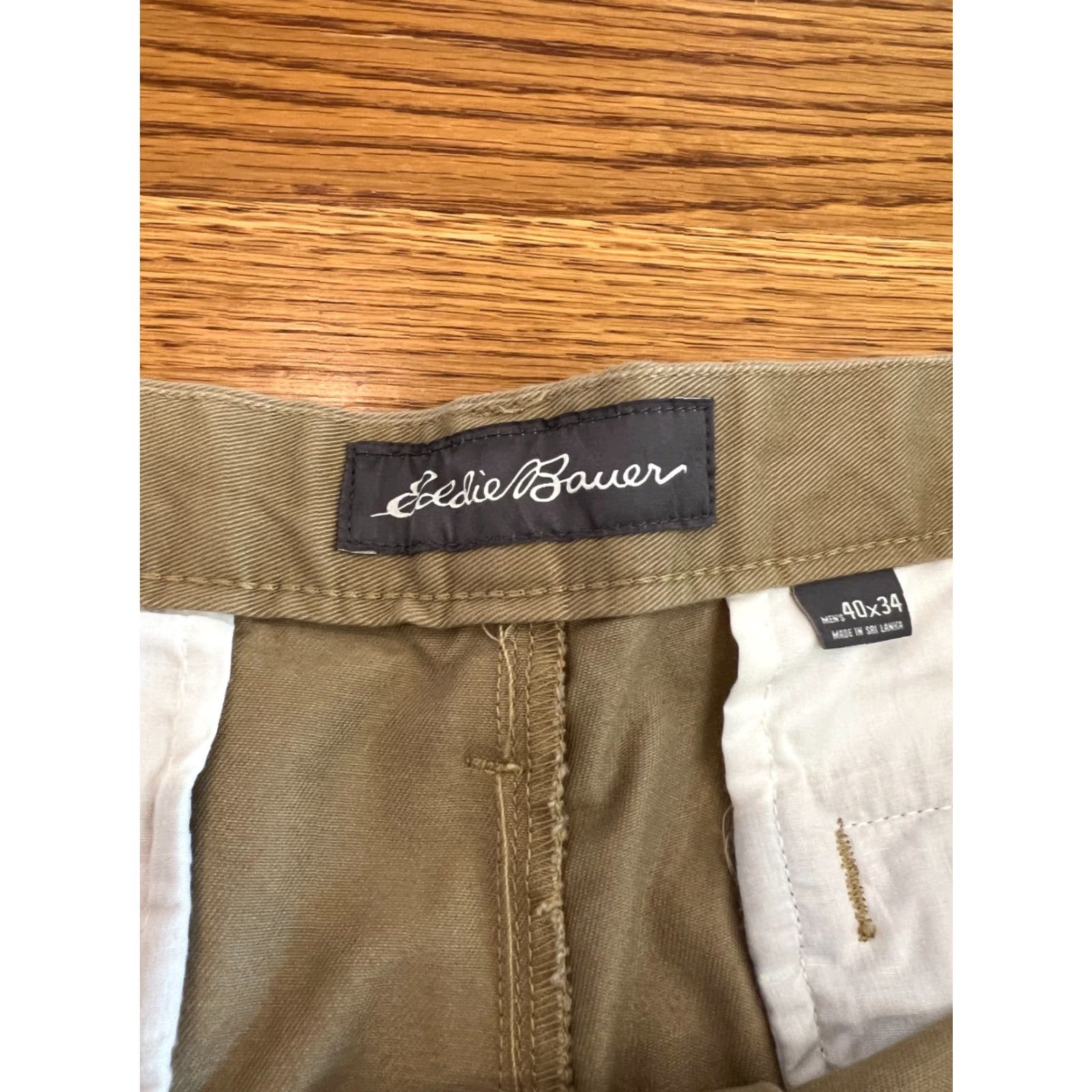 Eddie Bauer VINTAGE Eddie Bauer Men’s Chino Pants Flat Front Business Formal Casual 40x33 Beige Size US 40 / EU 56 - 3 Thumbnail