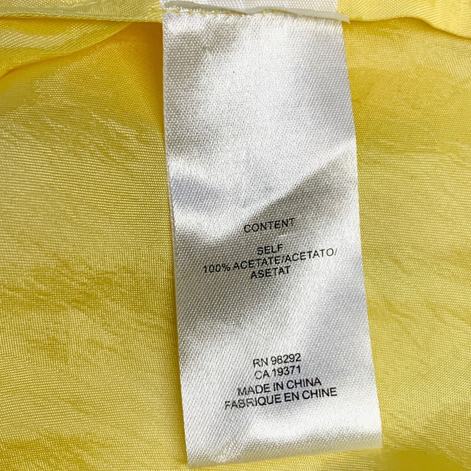 Tibi TIBI Size M Yellow Acetate Oversized Button Up Shirt Size M / US 6-8 / IT 42-44 - 5 Thumbnail