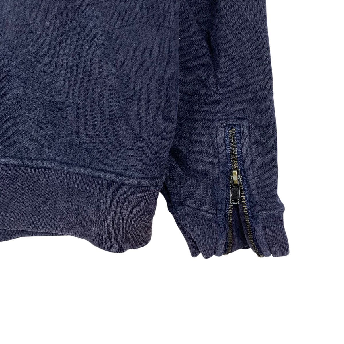 Marc by Marc Jacobs MARC by MARC JACOBS Leather Panel Zip Hoodie Navy Blue Size US S / EU 44-46 / 1 - 8 Thumbnail
