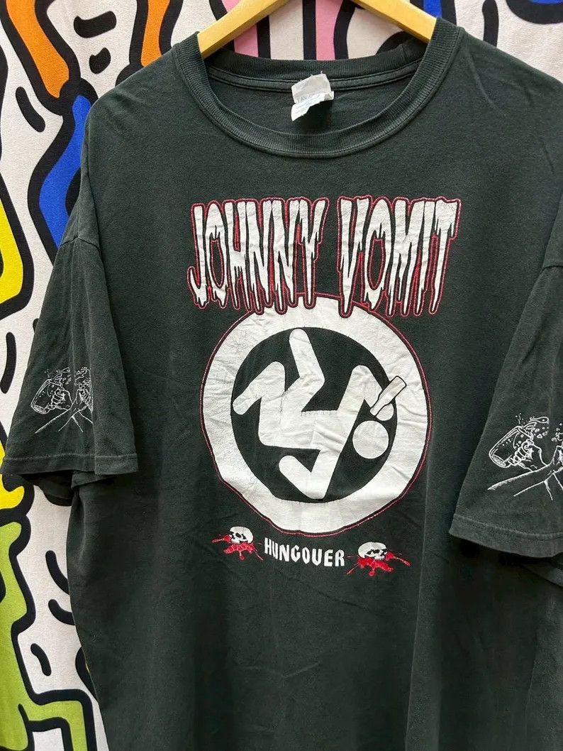 Band Tees Vintage 2000s Johnny Vomit Punk Band tshirt size 2XL Size US XXL / EU 58 / 5 - 1 Thumbnail