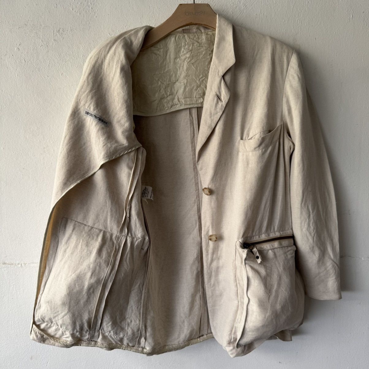 Emporio Armani Vintage Emporio Armani Double Pocket Zipper Blazer Size US S / EU 44-46 / 1 - 15 Thumbnail