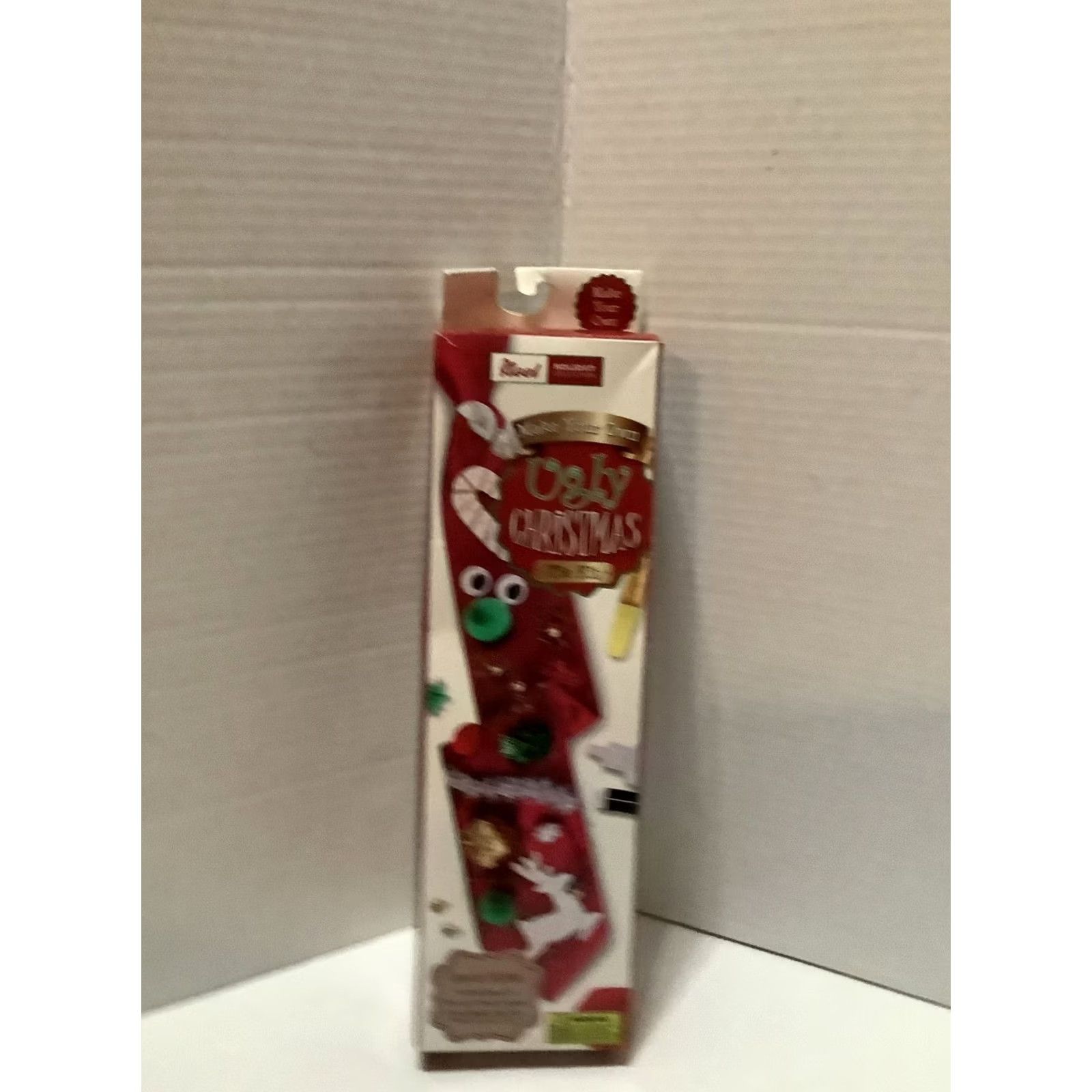 Vintage NOEL Special Edition MAKE YOUR OWN UGLY CHRISTMAS TIE KIT Holiday Satin Tie Red Men Size ONE SIZE - 2 Thumbnail