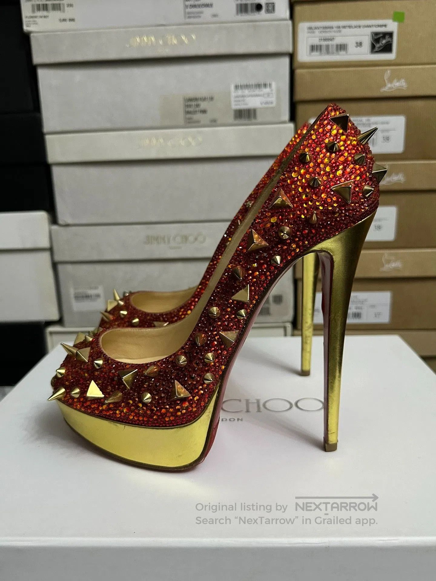 Christian Louboutin Christian Louboutin Red High Heels. Size US 8 / IT 38 - 5 Thumbnail