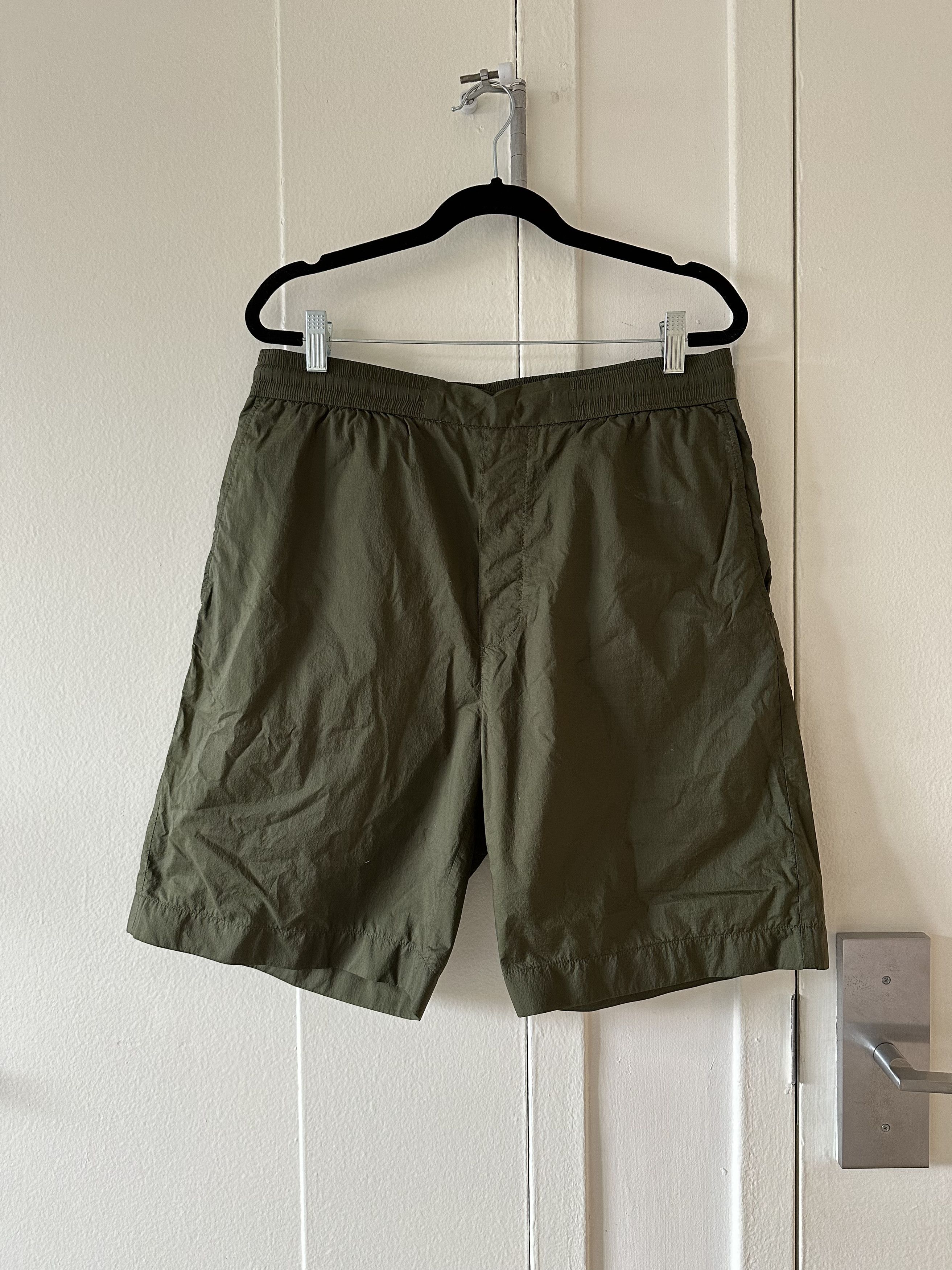 image of Acne Studios Swim Trunks in Green, Men's (Size 32)