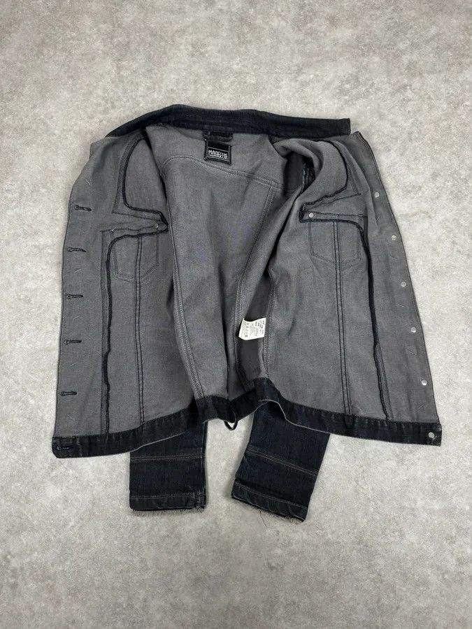 Marithe + Francois Girbaud 2000s Marithé + François Girbaud Navy Brut Denim Jacket Size XS / US 0-2 / IT 36-38 - 7 Thumbnail