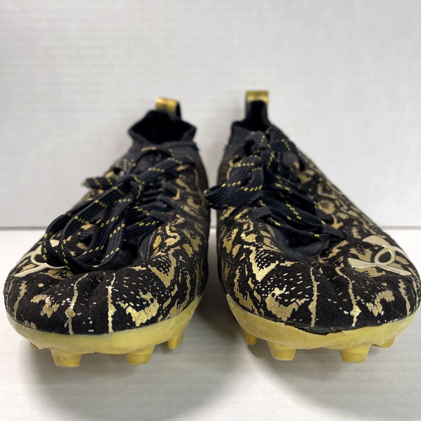 Under Armour Under Armour Football Cleats Men’s Sz 9 Spotlight Lux 2.0 Black Gold 3024251-001 Size US 8 / EU 41 - 3 Thumbnail