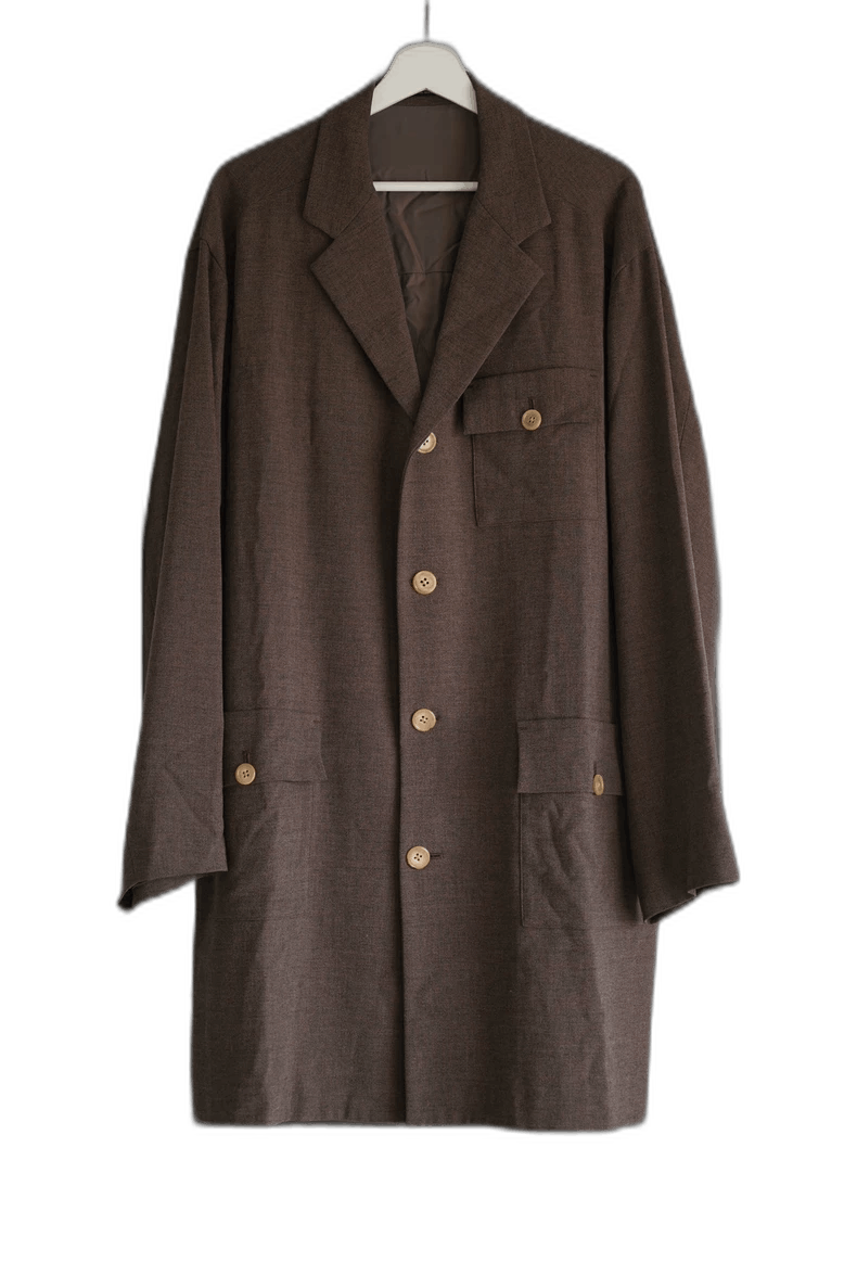Yohji Yamamoto yohji yamamoto 92aw oversized coffee coat Size US M / EU 48-50 / 2 - 1 Thumbnail