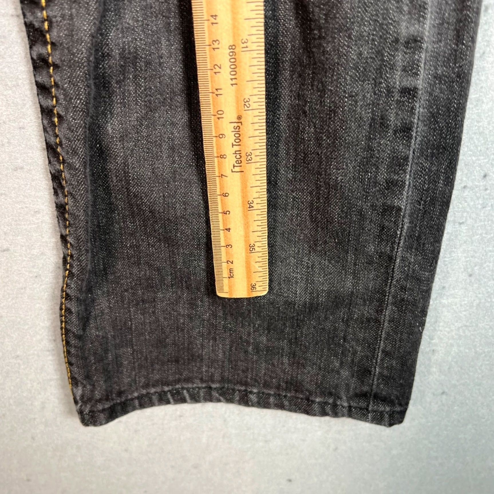 Akademiks AKADEMIKS Womens Jeans Bootcut Embroidered Black Yellow Size 28 Denim 5-Pocket Rise Low Inseam 34 Size 28" / US 6 / IT 42 - 6 Thumbnail
