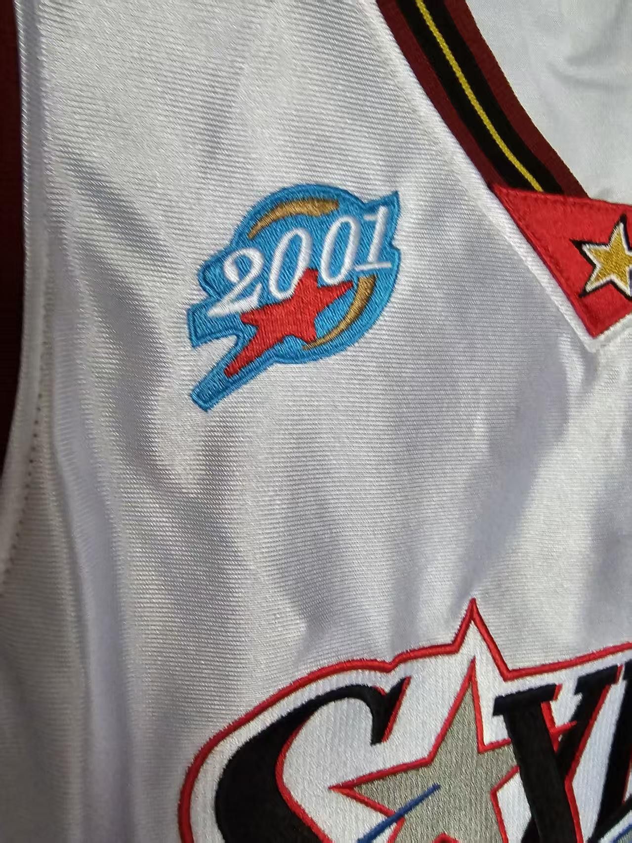 NBA 76ers #3 Allen Iverson Jersey Double Stitched White Size US M / EU 48-50 / 2 - 5 Thumbnail