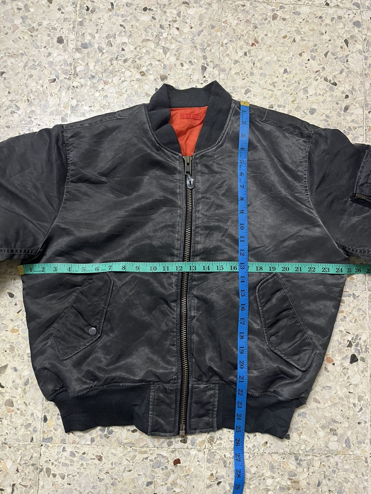 Japanese Brand Vintage Machope Japan MA-1 Bomber- Beautiful Sun-Faded Black Size US L / EU 52-54 / 3 - 12 Thumbnail