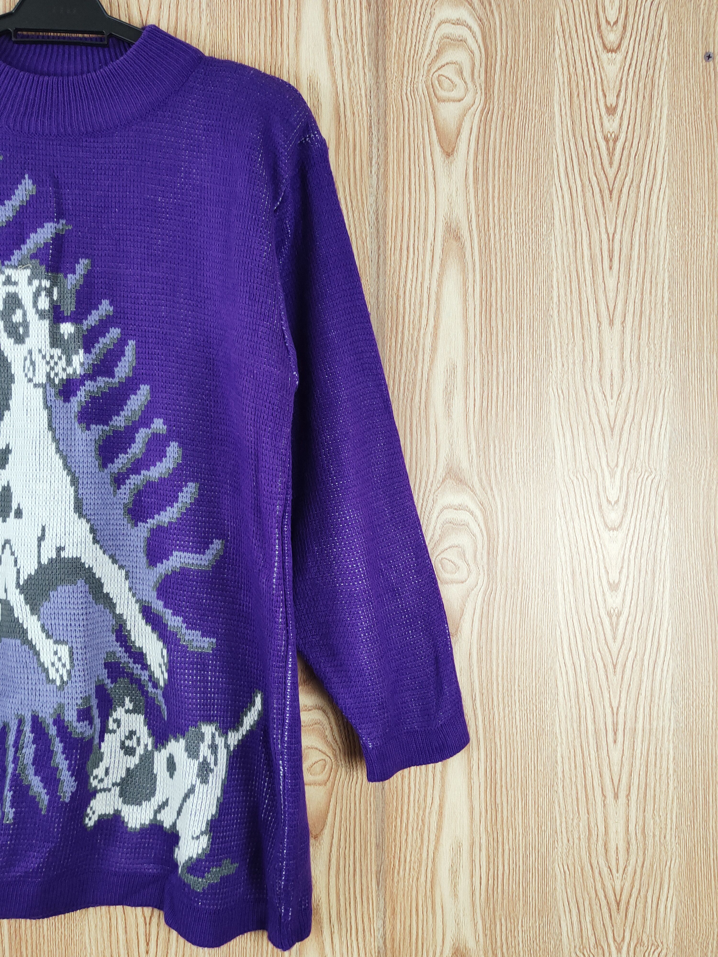 Japanese Brand × Vintage Desire Purple dog Knitwear Long Sweatshirts #W424 Size M / US 6-8 / IT 42-44 - 6 Thumbnail