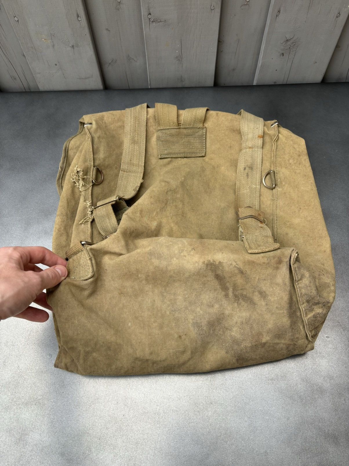 Vintage True Vintage Canvas Bag Trail Pack Boy Scout Army Backpack Size ONE SIZE - 8 Thumbnail