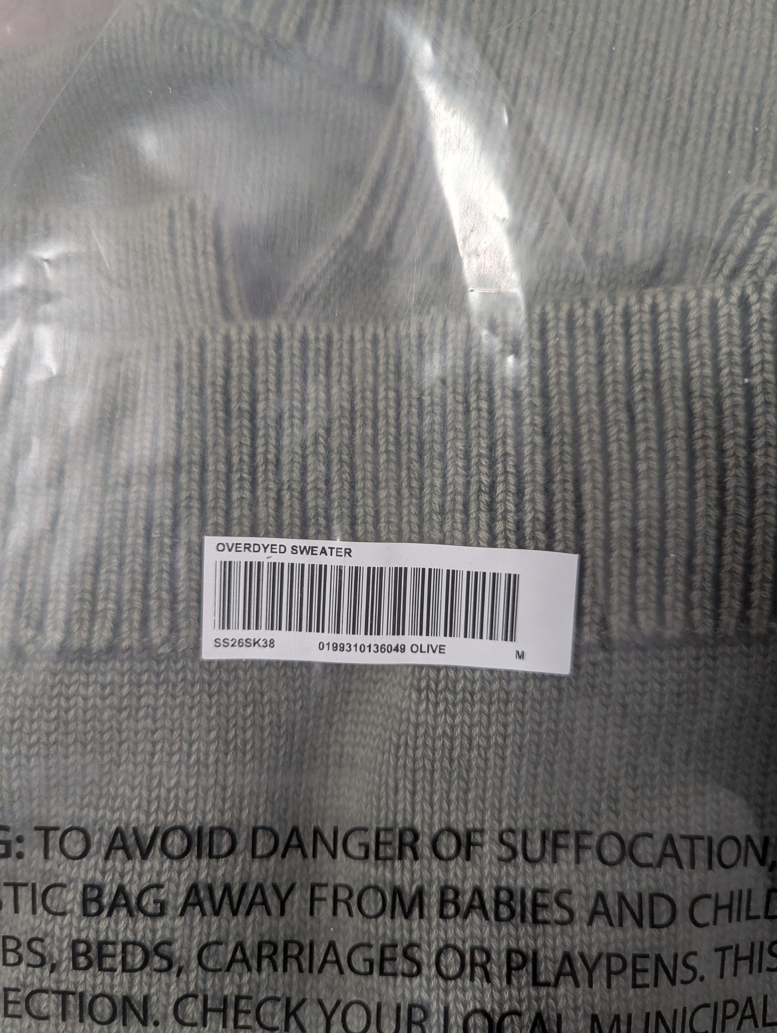 Supreme Supreme Overdyed Raised Sweater Olive Size US M / EU 48-50 / 2 - 4 Thumbnail