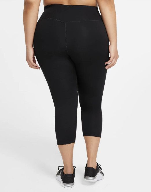 Nike Nike DD0344 Nike One High-Waist Crop Leggings Black ( 3X ) Size 42" / US 20 - 2 Thumbnail