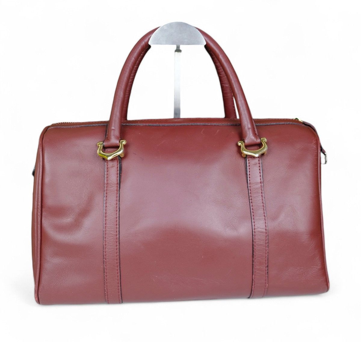 Cartier Vintage CARTIER 1980s Boston Bag Leather Bordeaux Size ONE SIZE - 4 Thumbnail