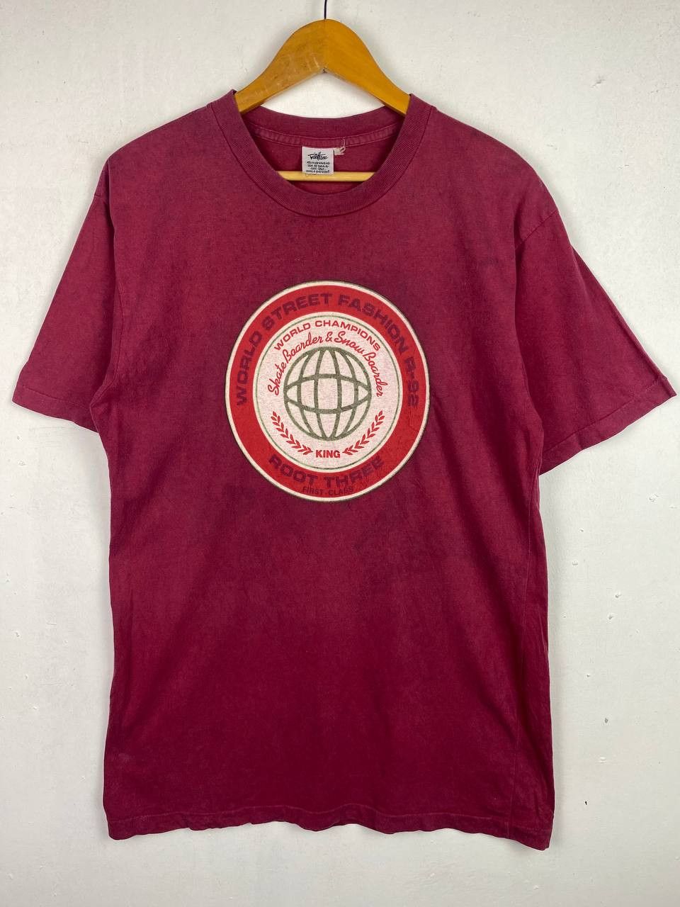vintage root three skateboards and snowboards champion tee