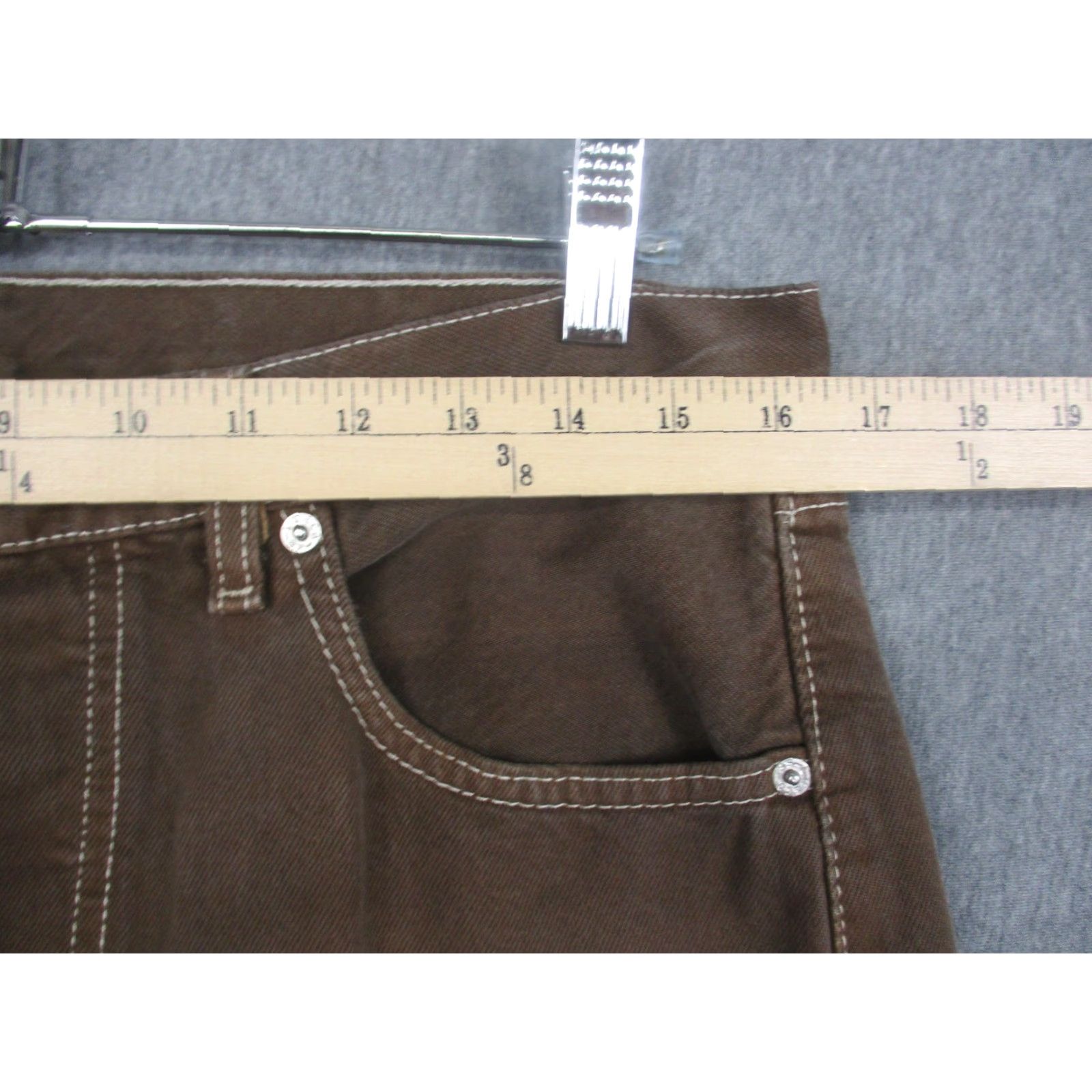 Levi's VINTAGE Levis 501 Jeans Mens 34x32 Brown Button Fly Straight Leg USA 90s Size US 34 / EU 50 - 3 Thumbnail