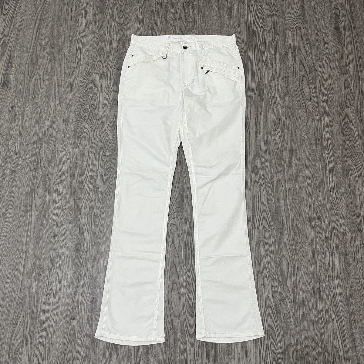 Japanese Brand 🇯🇵 Nicole Club For Man - Flared White Pant Ifsix Lgbstyle Size US 30 / EU 46 - 1 Thumbnail