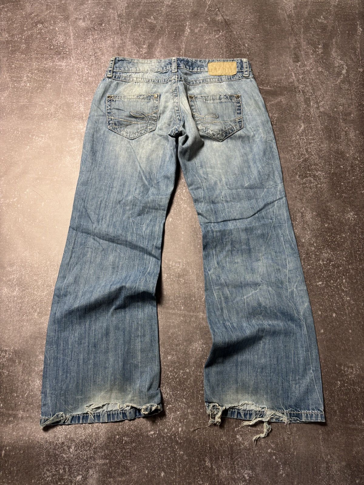 Pre-owned Hysteric Glamour X If Six Was Nine Vintage Distressed Y2k Fade Jeans If Six Was Nine Style In Light Blue