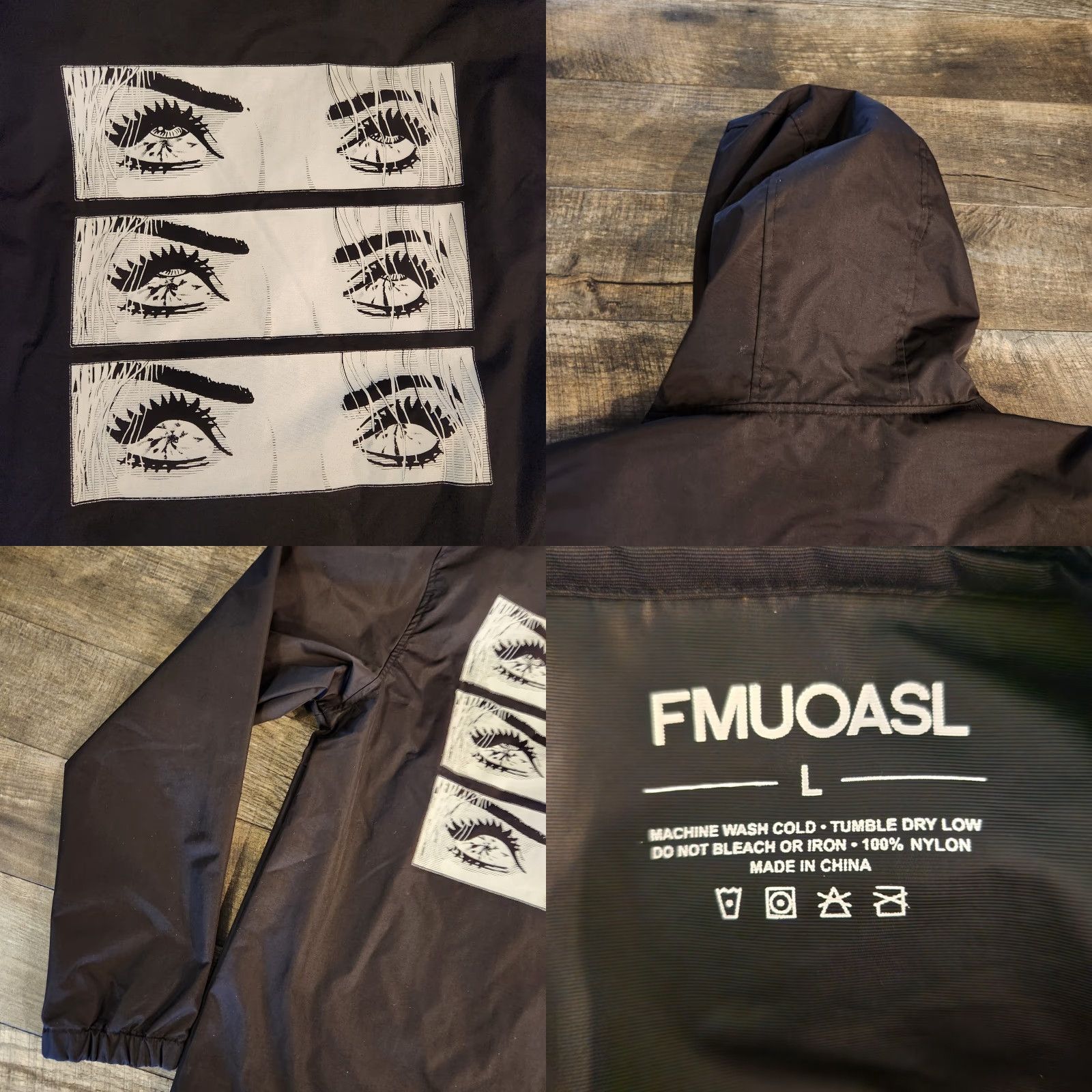 Doublet FMUOSAL Alison Wonderland Exclusive Tour Jacket 1/4 Zip Hoodie Double Sided Size L Black Unisex Adults Size L / US 10 / IT 46 - 8 Thumbnail