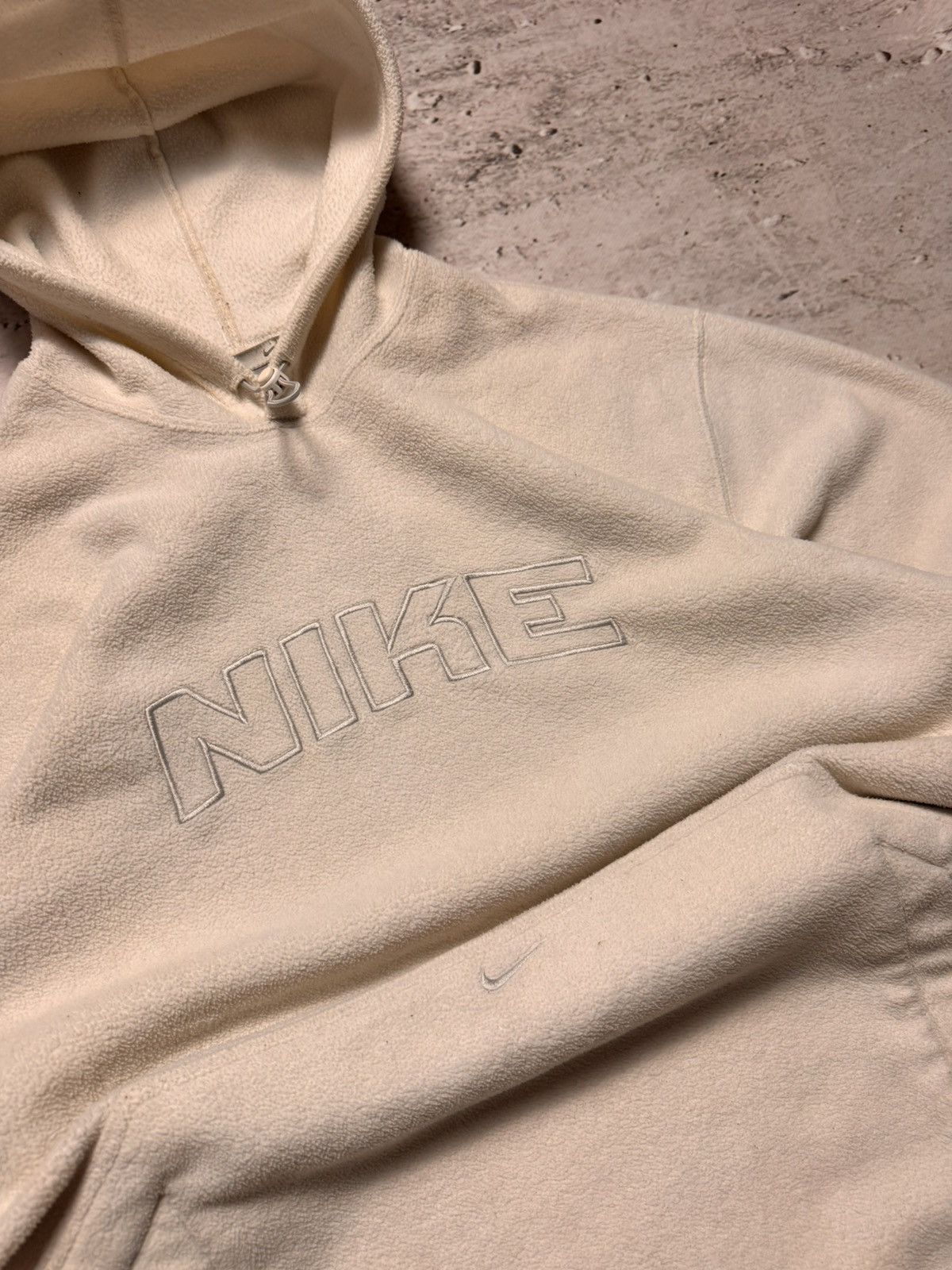 Nike × Vintage NIKE VINTAGE TEDDY CENTER LOGO OVERSIZE BOXY HOODIE Size US M / EU 48-50 / 2 - 3 Thumbnail