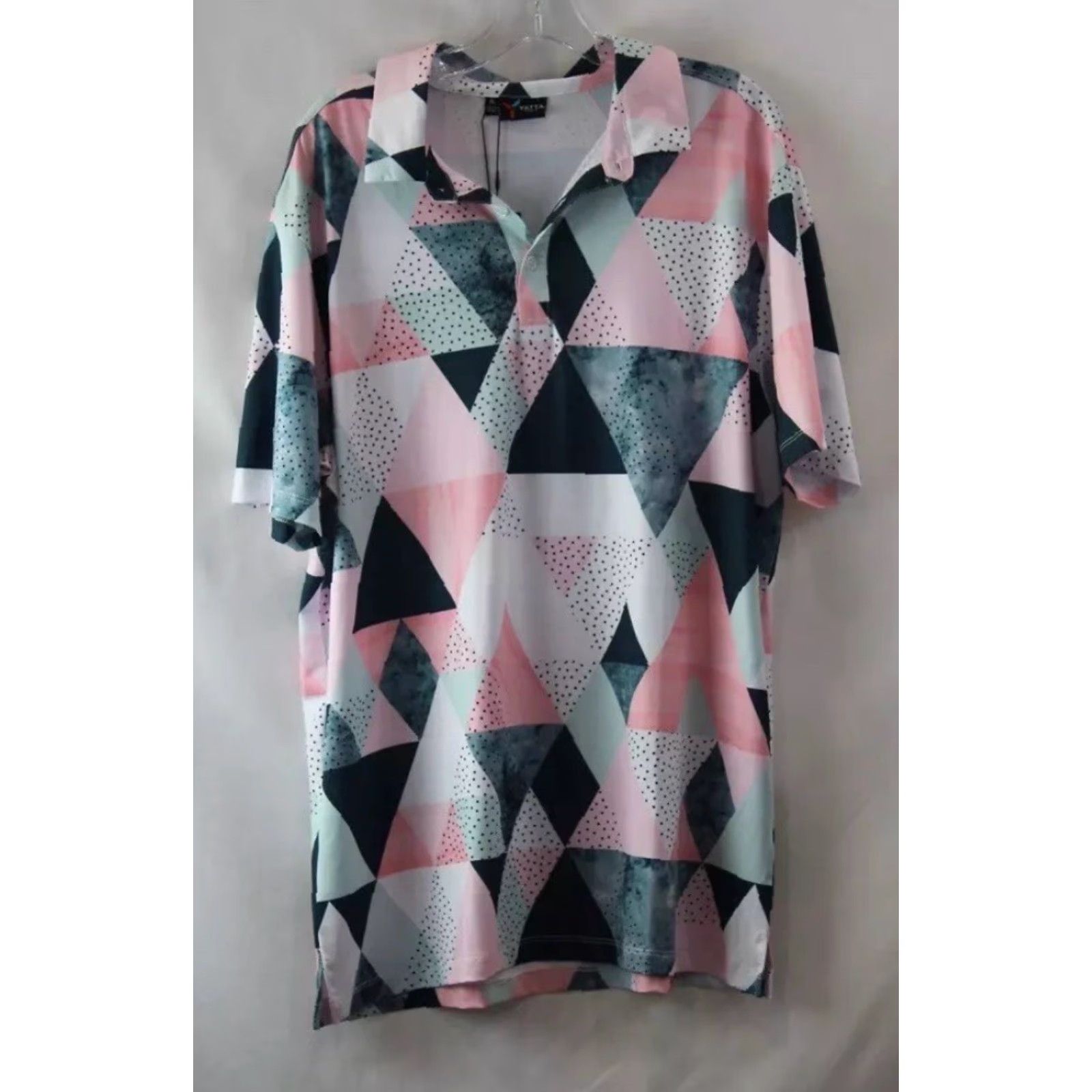 Vintage YATTA Eagle Blue & Pink Geopattern Active Golf Polo Shirt Men's XL Size US XL / EU 56 / 4 - 2 Thumbnail